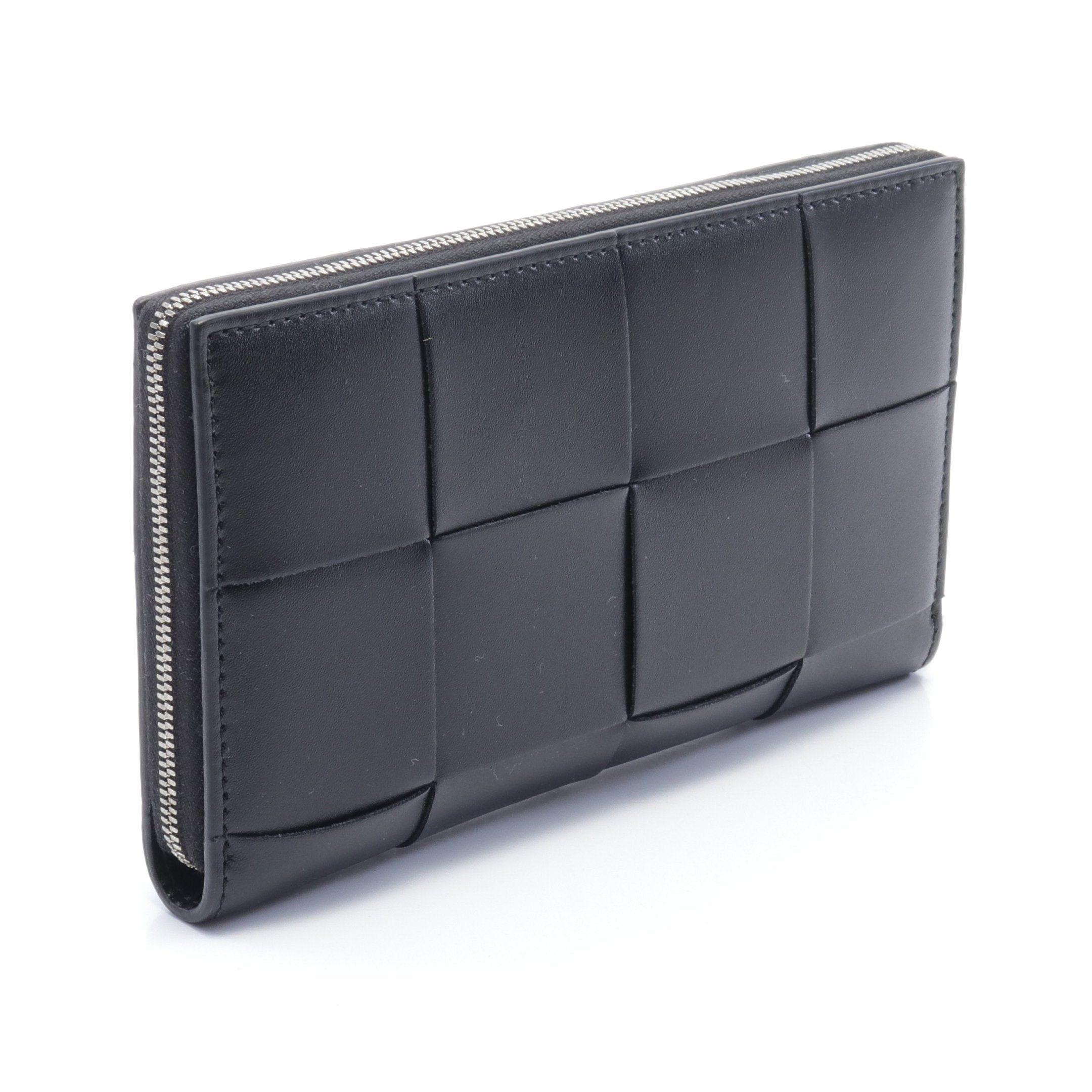 Bottega Veneta Bottega Veneta Cassette Zip Around Wallet Round Zipper Long Leather Black Size ONE SIZE - 2 Thumbnail