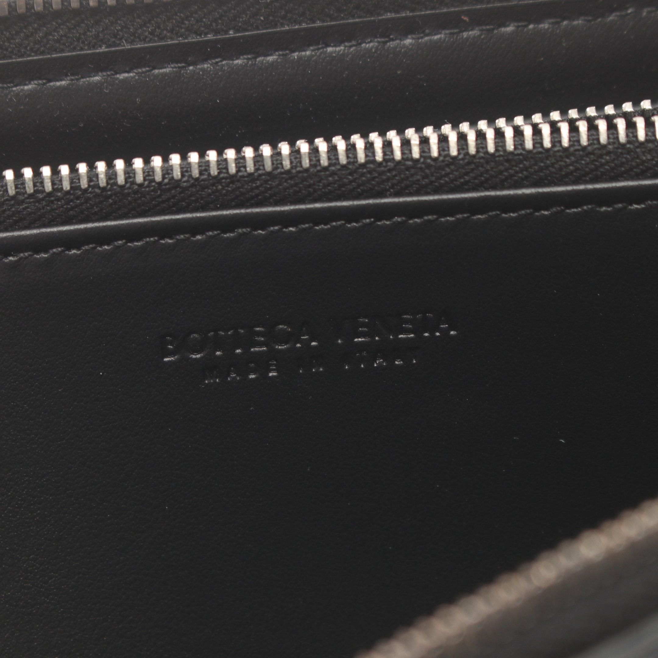 Bottega Veneta Bottega Veneta Intrecciato Round Zipper Long Wallet Leather Black Size ONE SIZE - 4 Thumbnail