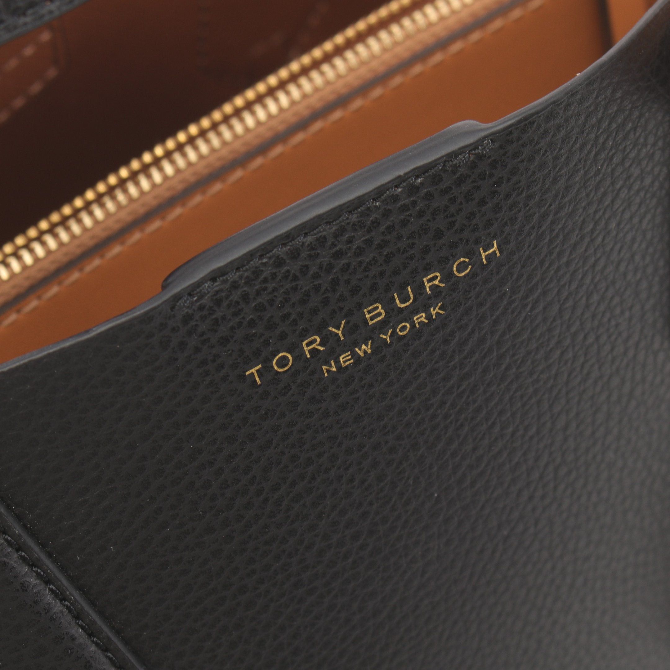 Tory Burch Tory Burch Perry Small Triple Compartment Handbag Leather Black Size ONE SIZE - 4 Thumbnail