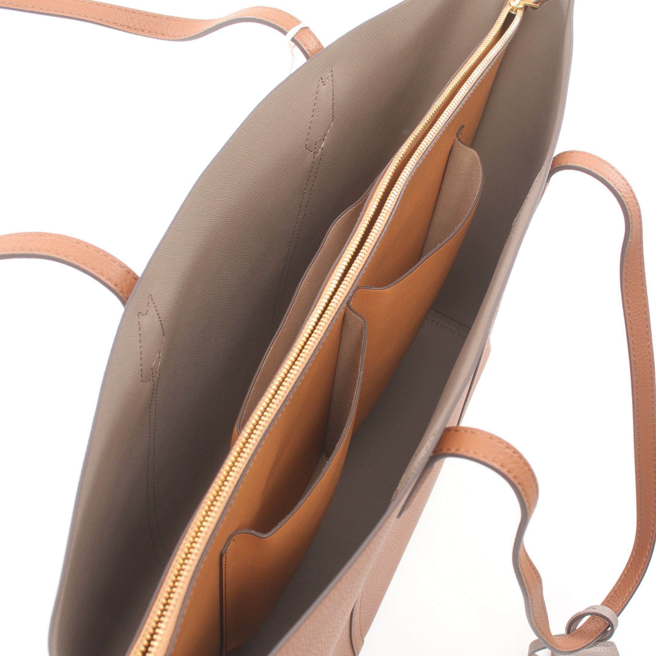 Tory Burch Tory Burch Perry Triple Compartment Shoulder Bag Tote Leather Light Brown Size ONE SIZE - 3 Thumbnail