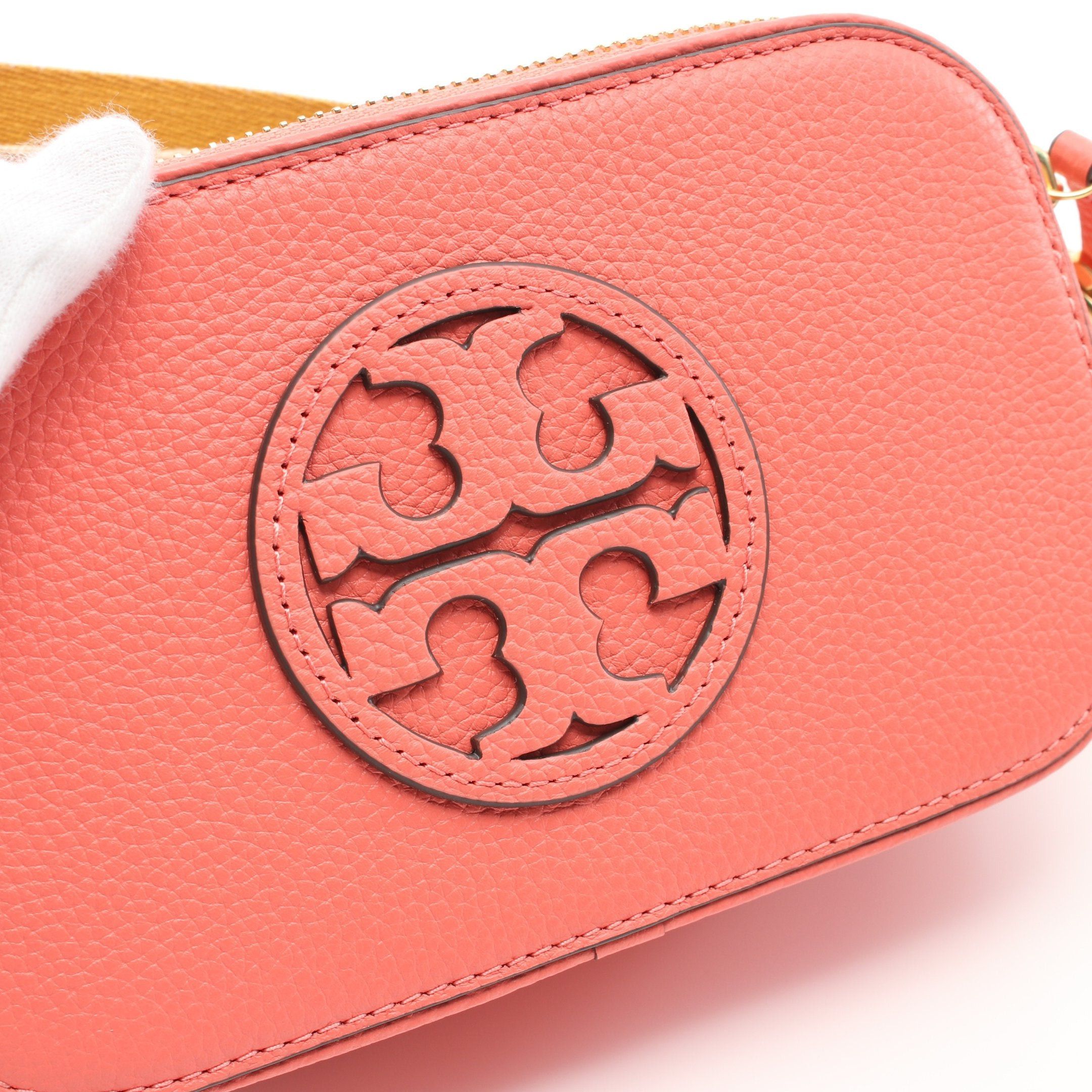 Tory Burch Tory Burch Miller Mirror Mini Crossbody Shoulder Bag Leather Coral Pink Size ONE SIZE - 5 Thumbnail