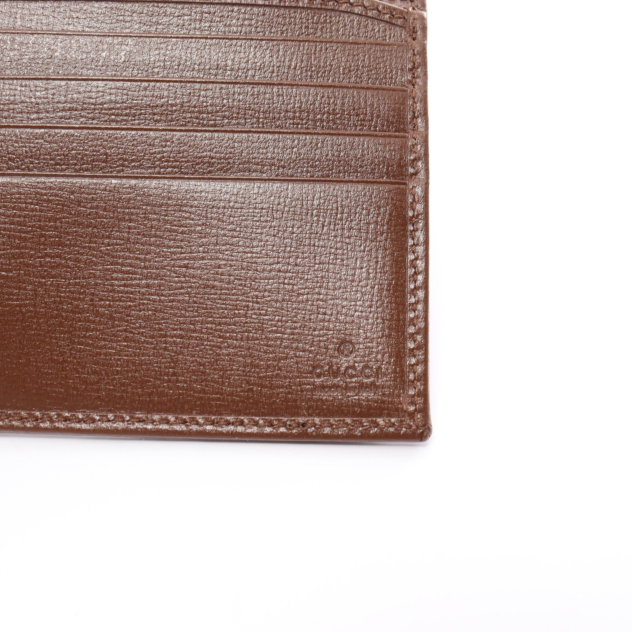 Gucci Gucci Interlocking G Gg Supreme Bi-Fold Wallet Leather Dark Gray Black Size ONE SIZE - 4 Thumbnail