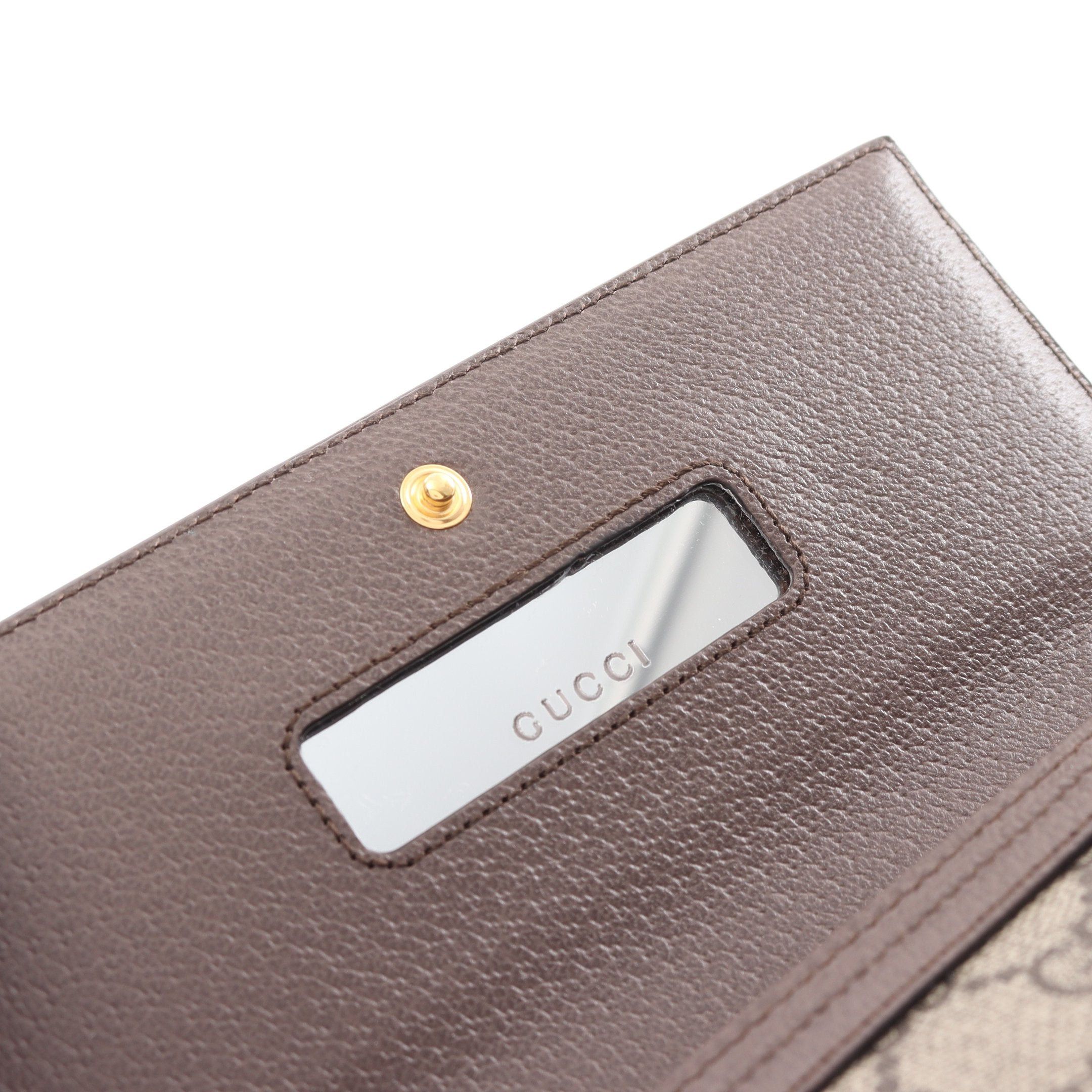 Gucci Gucci Ophidia Gg Supreme Chain Wallet Leather Beige Brown Size ONE SIZE - 5 Thumbnail