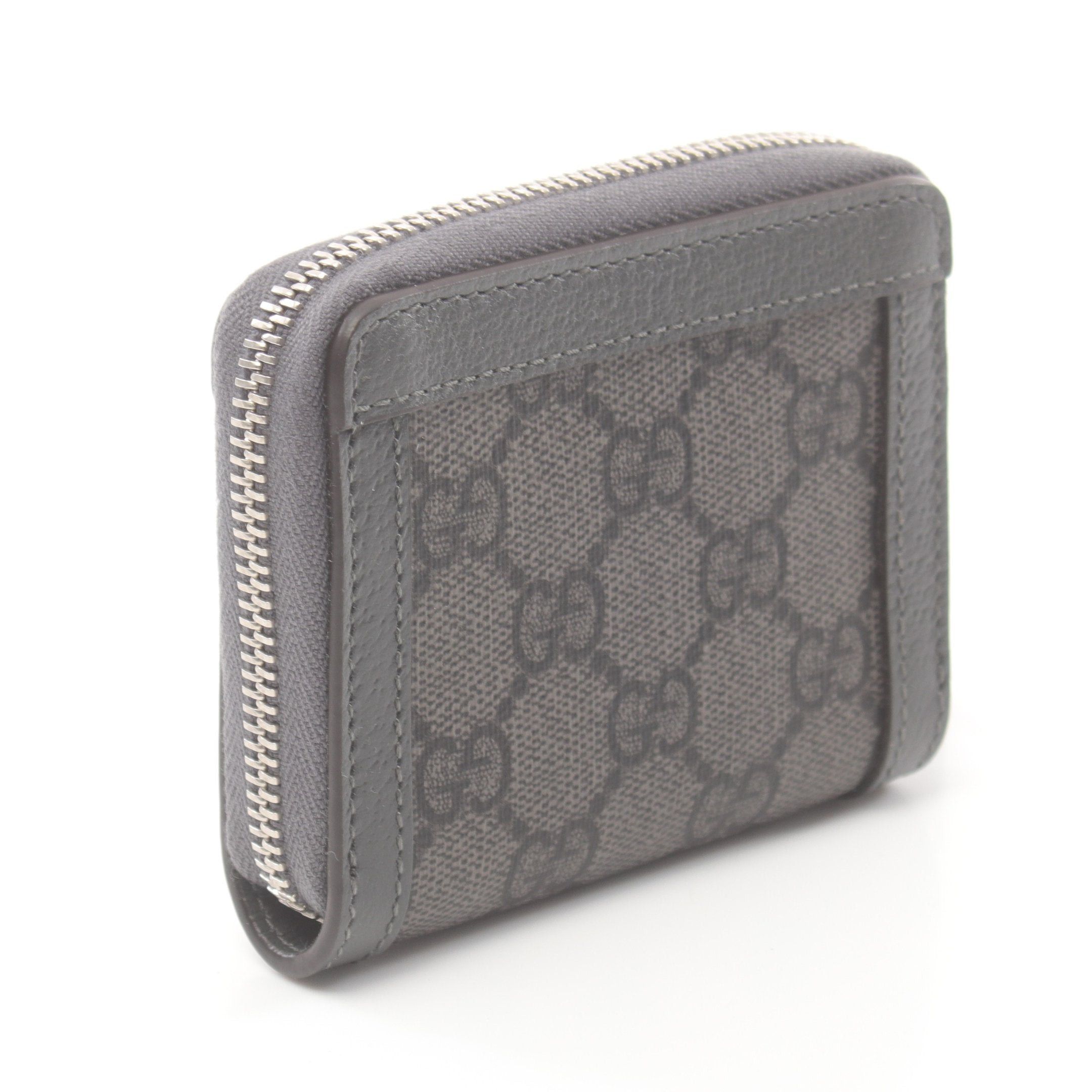 Gucci Gucci Ophidia Gg Supreme Round Zipper Wallet Coin Purse Leather Gray Size ONE SIZE - 2 Thumbnail