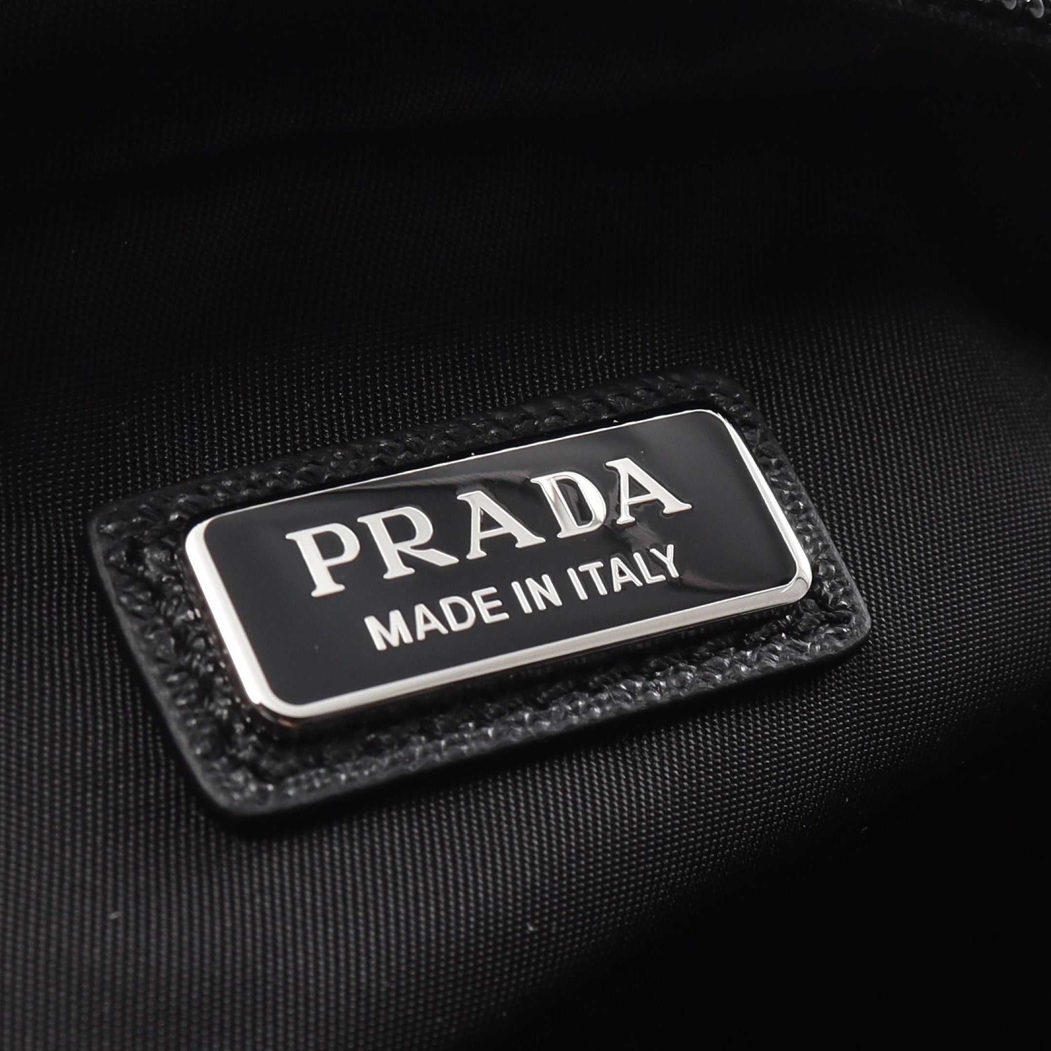 Prada Prada Tessto Saffian Pouch Nylon Saffiano Leather Black Size ONE SIZE - 4 Thumbnail
