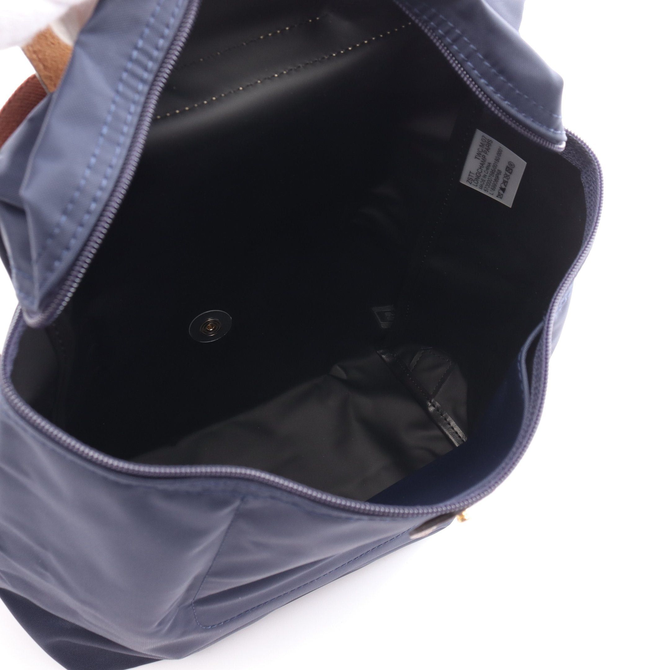 Longchamp Longchamp Le Preage Original M Backpack Rucksack Nylon Leather Navy Brown Size ONE SIZE - 3 Thumbnail