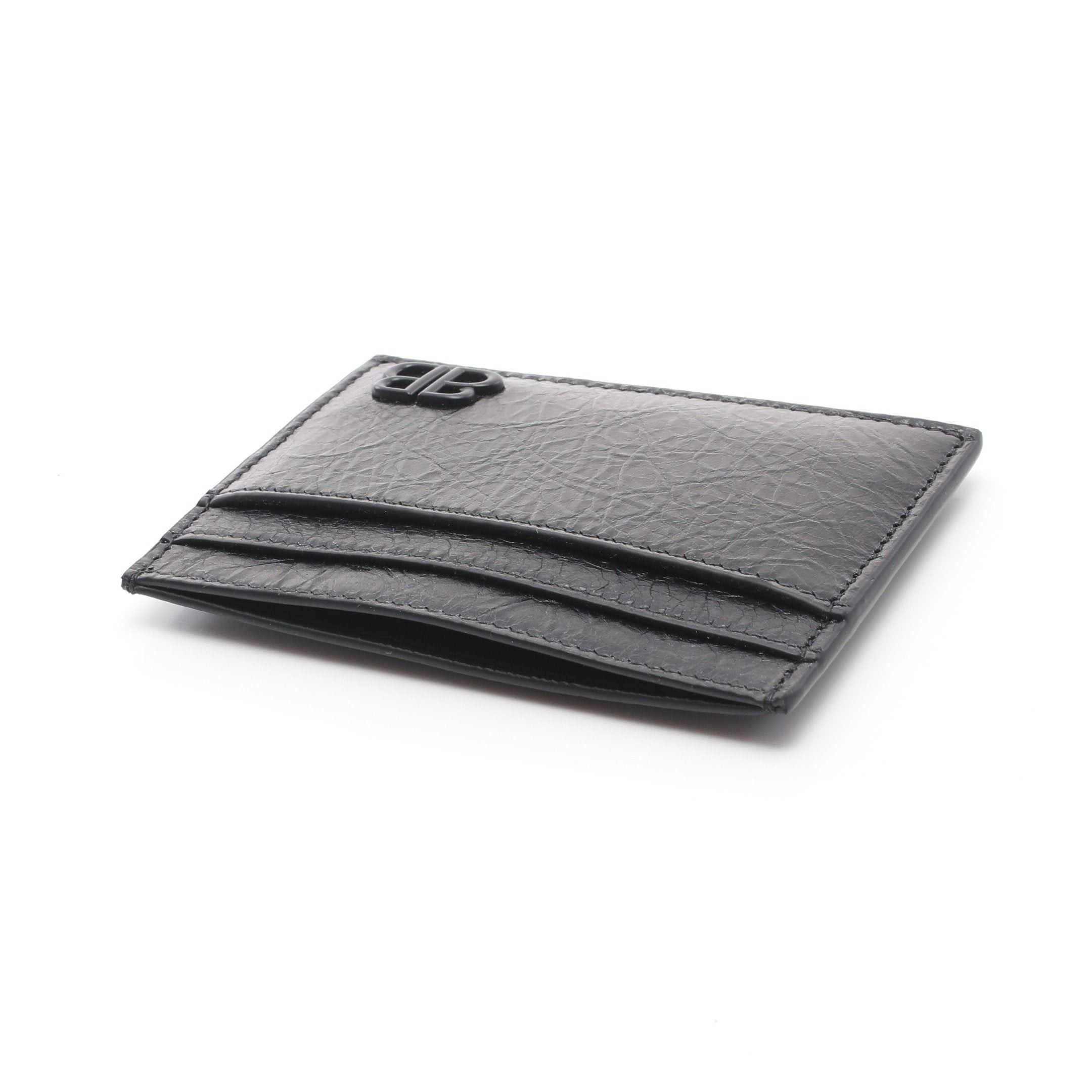 Balenciaga Balenciaga Monaco Card Case Leather Black Size ONE SIZE - 3 Thumbnail