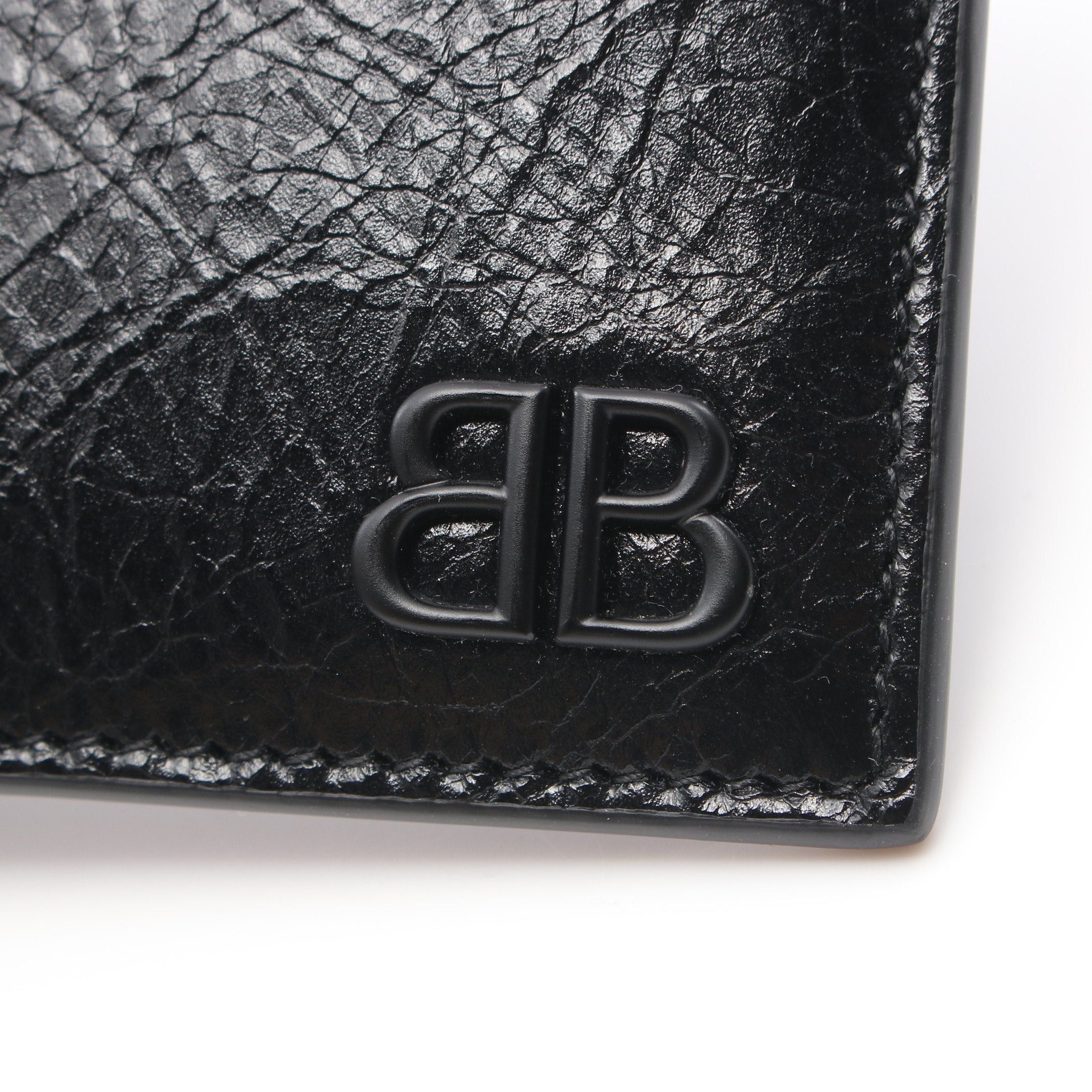 Balenciaga Balenciaga Monaco Card Case Leather Black Size ONE SIZE - 5 Thumbnail