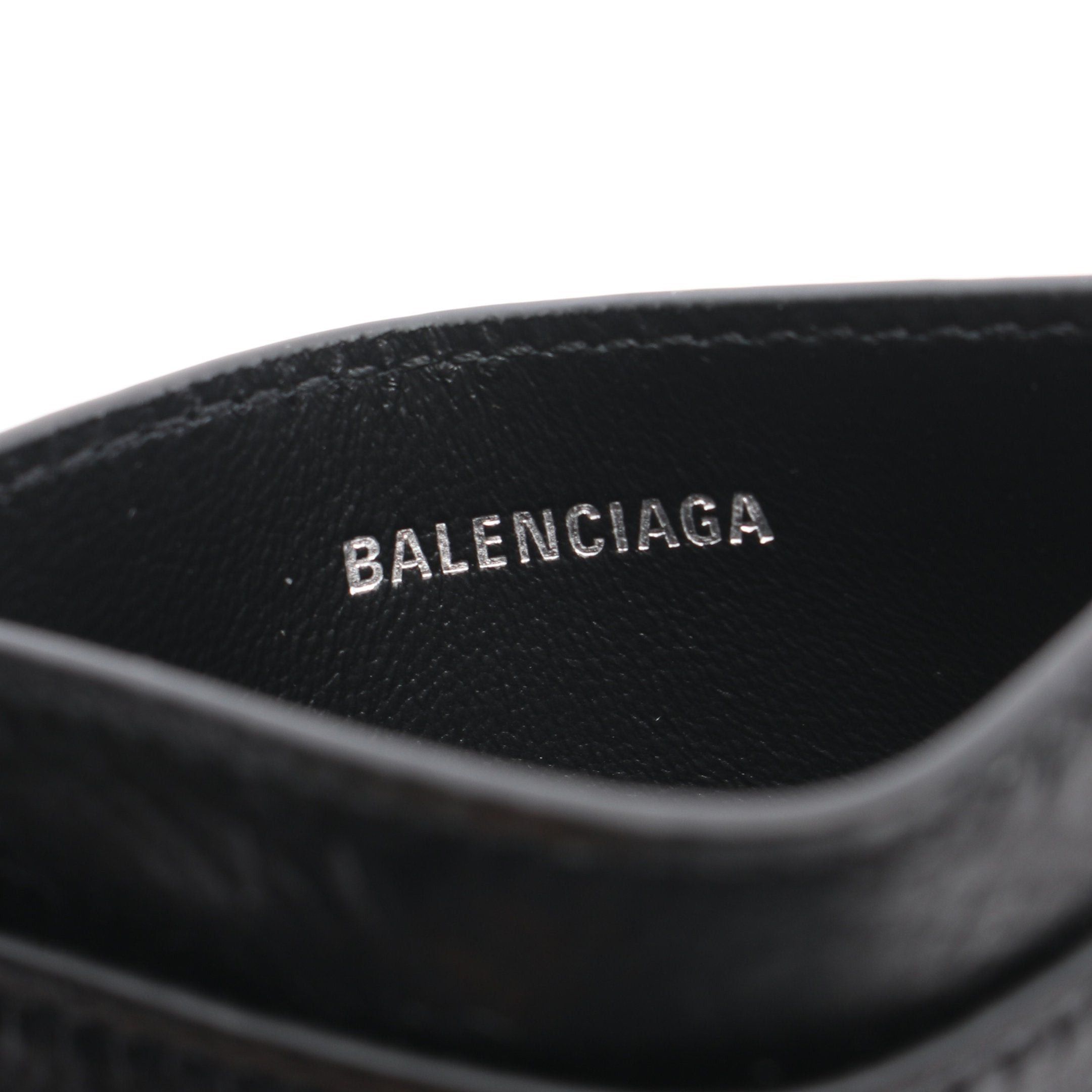 Balenciaga Balenciaga Monaco Card Case Leather Black Size ONE SIZE - 4 Thumbnail