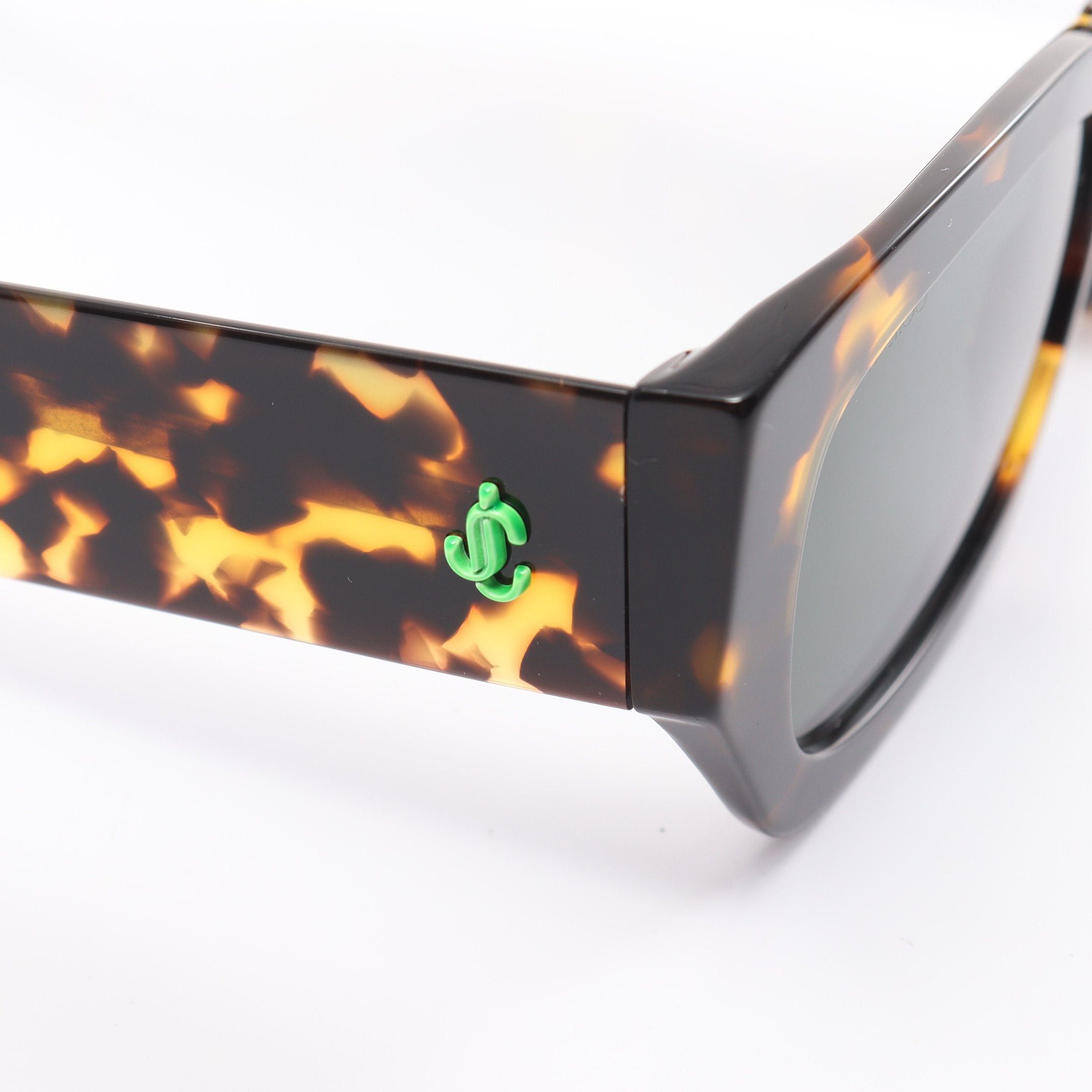 Jimmy Choo Jimmy Choo Sunglasses Dark Brown Tortoiseshell Pattern Size ONE SIZE - 7 Thumbnail