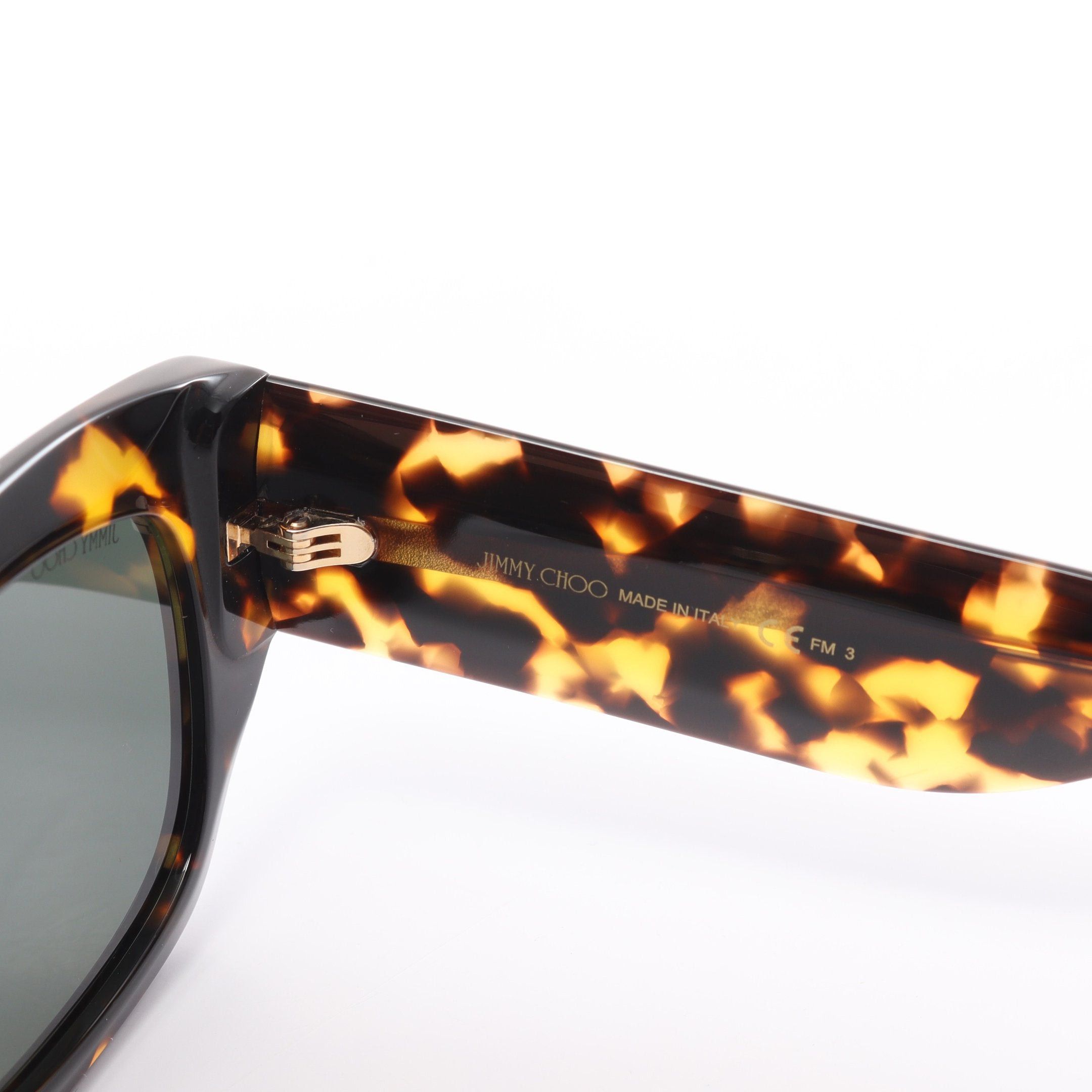 Jimmy Choo Jimmy Choo Sunglasses Dark Brown Tortoiseshell Pattern Size ONE SIZE - 4 Thumbnail