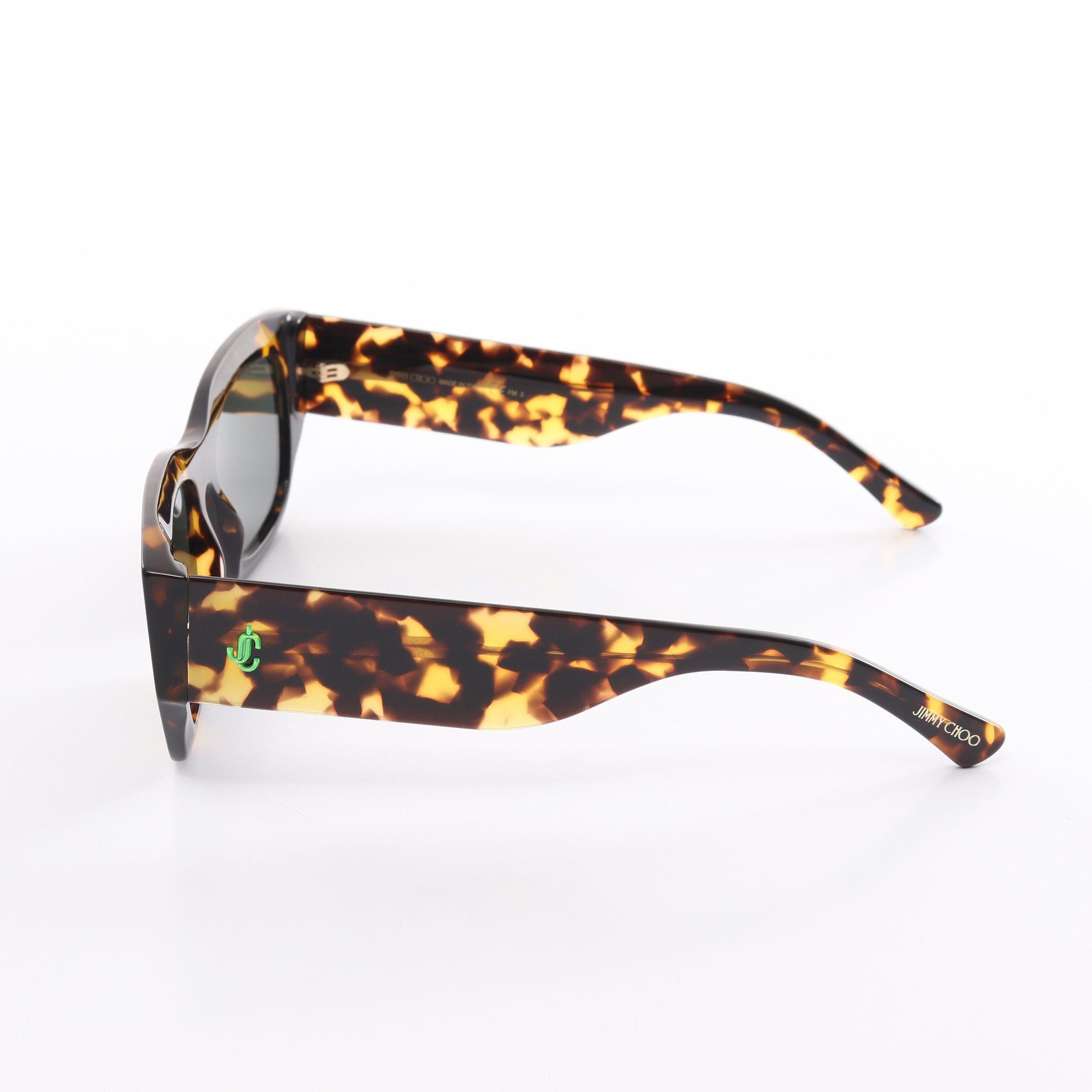 Jimmy Choo Jimmy Choo Sunglasses Dark Brown Tortoiseshell Pattern Size ONE SIZE - 3 Thumbnail