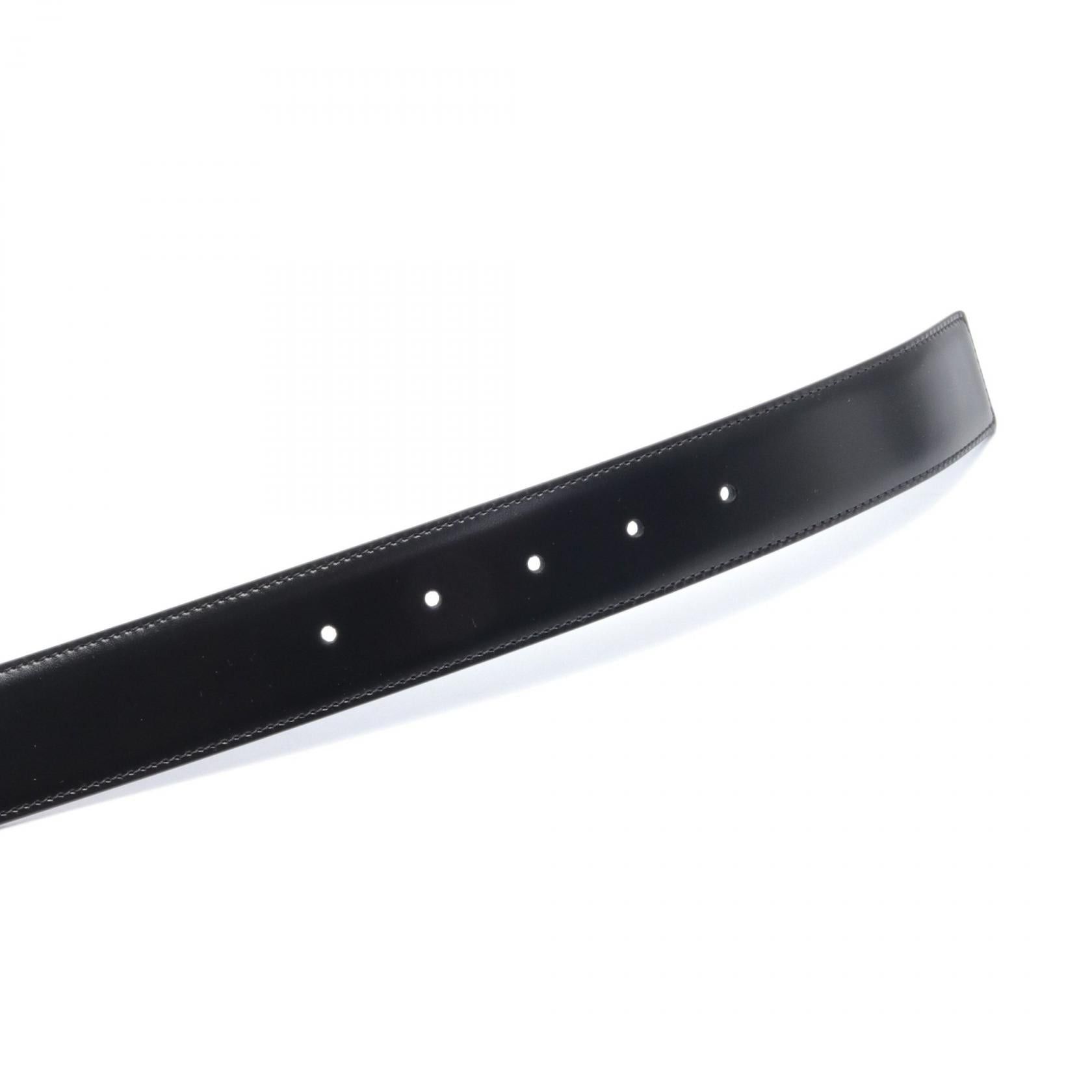 Salvatore Ferragamo Salvatore Ferragamo Gancini Belt Leather Black Size ONE SIZE - 3 Thumbnail