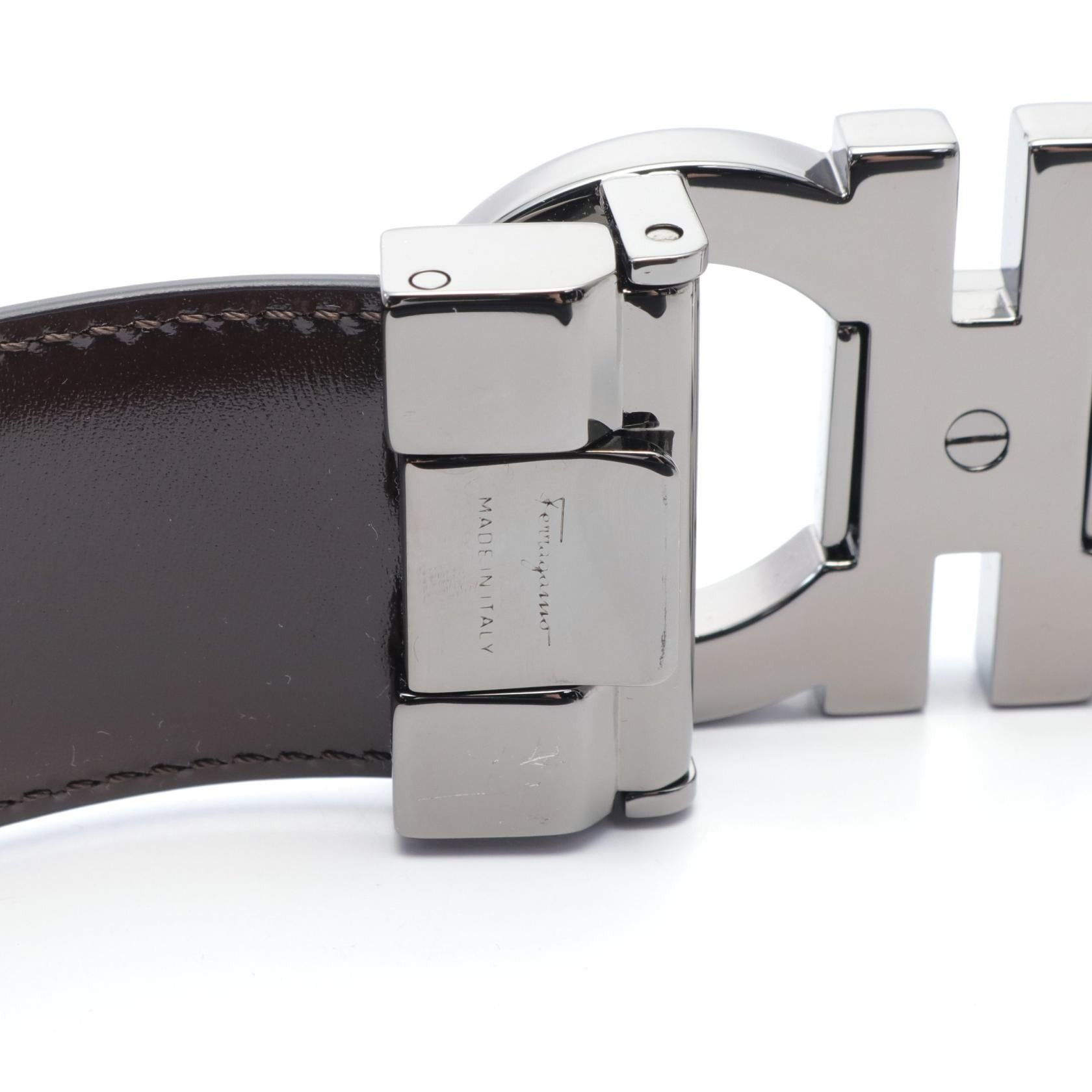Salvatore Ferragamo Salvatore Ferragamo Gancini Belt Leather Black Size ONE SIZE - 4 Thumbnail