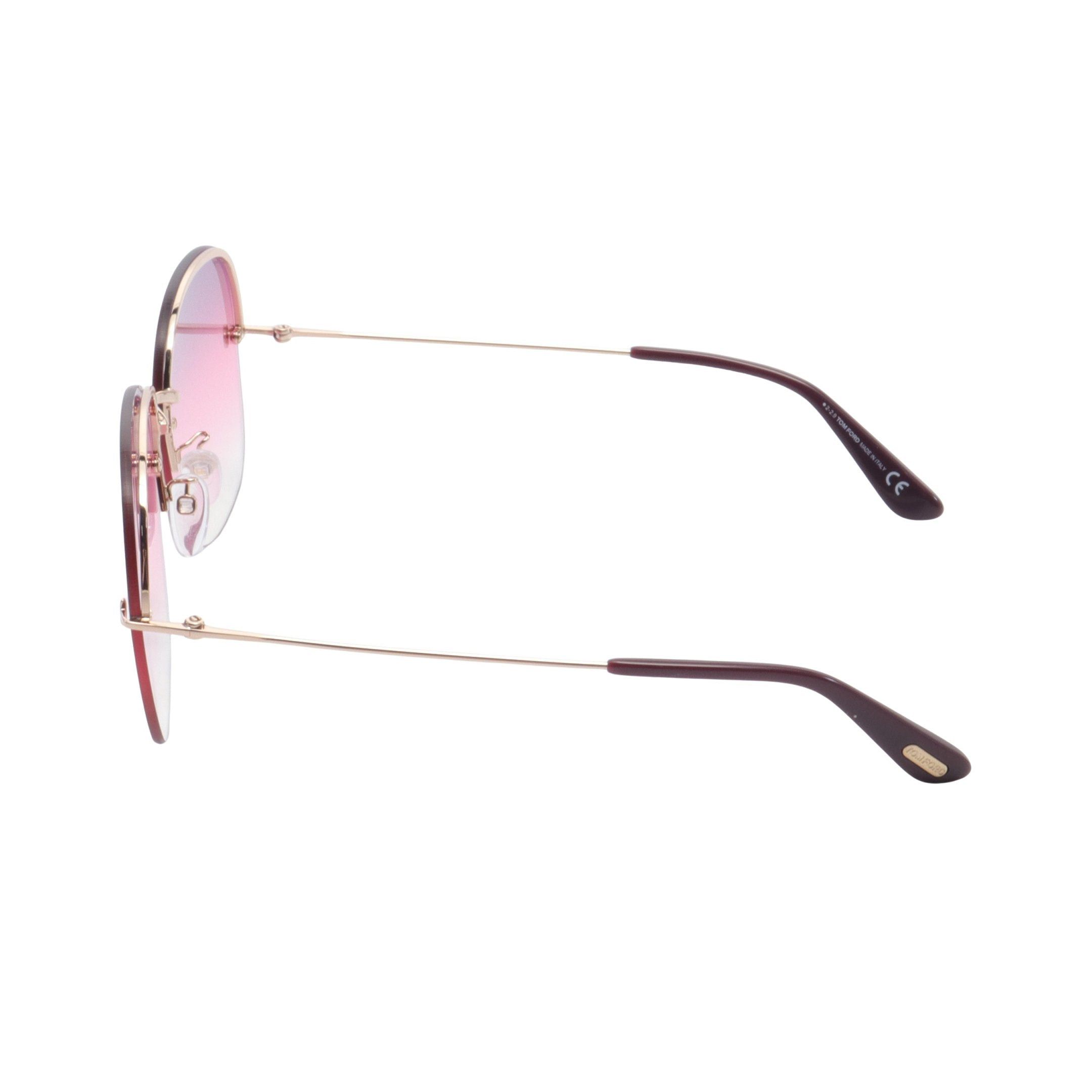 Tom Ford Tom Ford Lilliana Sunglasses Gp Gold Bordeaux Size ONE SIZE - 3 Thumbnail