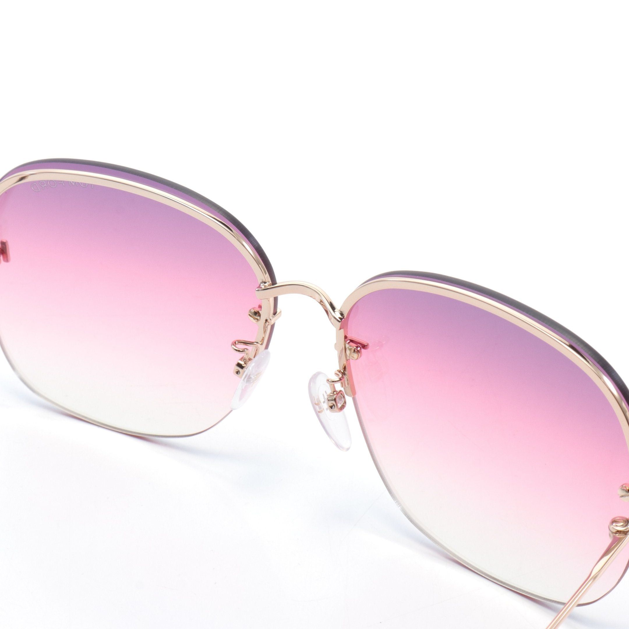 Tom Ford Tom Ford Lilliana Sunglasses Gp Gold Bordeaux Size ONE SIZE - 6 Thumbnail