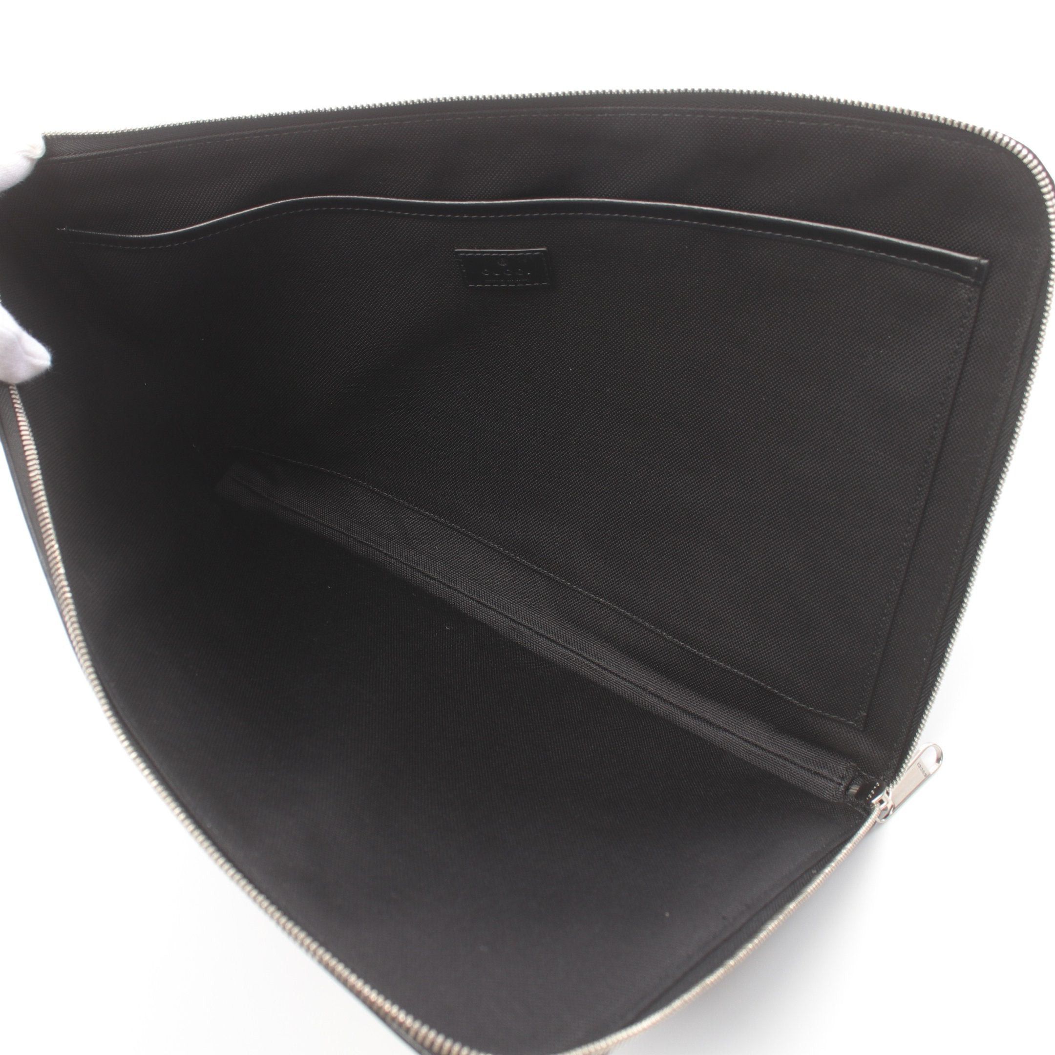 Gucci Gucci With Interlocking G Gg Supreme Document Case Clutch Bag Leather Black Size ONE SIZE - 3 Thumbnail