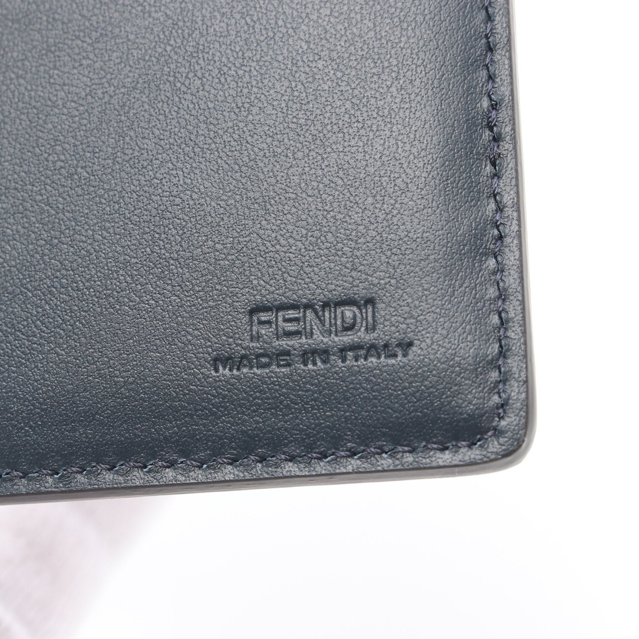 Fendi Fendi Diagonal Card Case Leather Dark Navy Size ONE SIZE - 4 Thumbnail