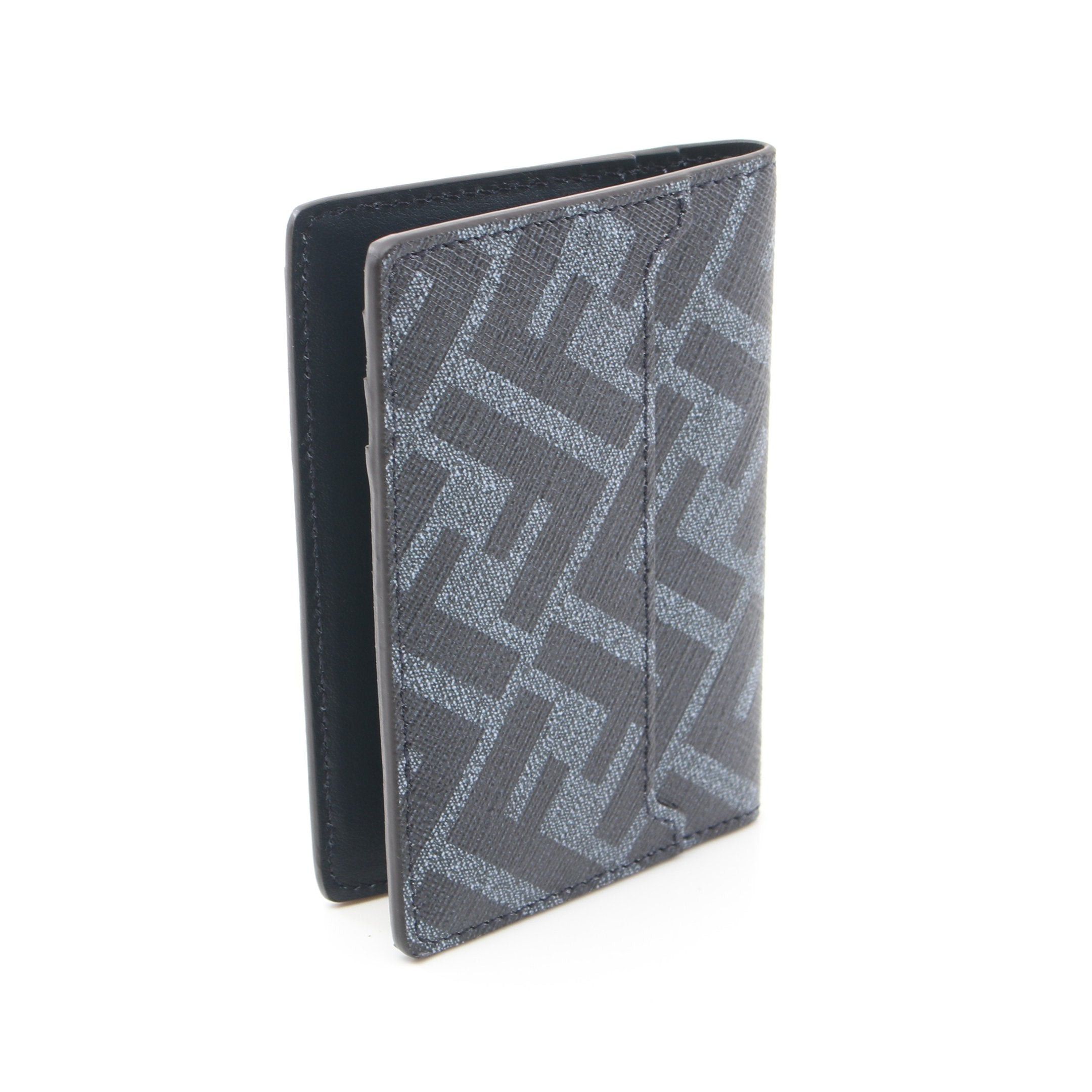 Fendi Fendi Diagonal Card Case Leather Dark Navy Size ONE SIZE - 2 Thumbnail
