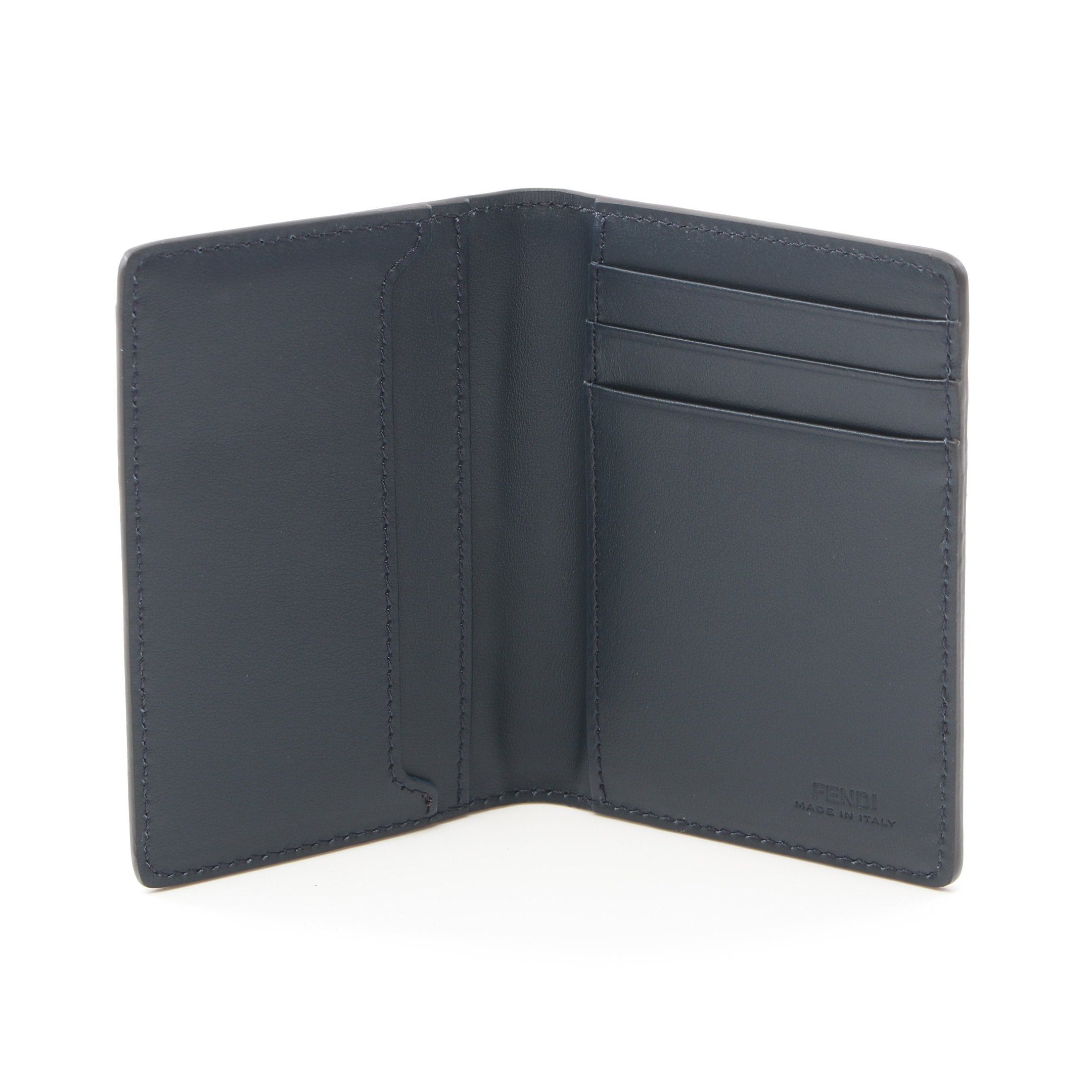 Fendi Fendi Diagonal Card Case Leather Dark Navy Size ONE SIZE - 3 Thumbnail