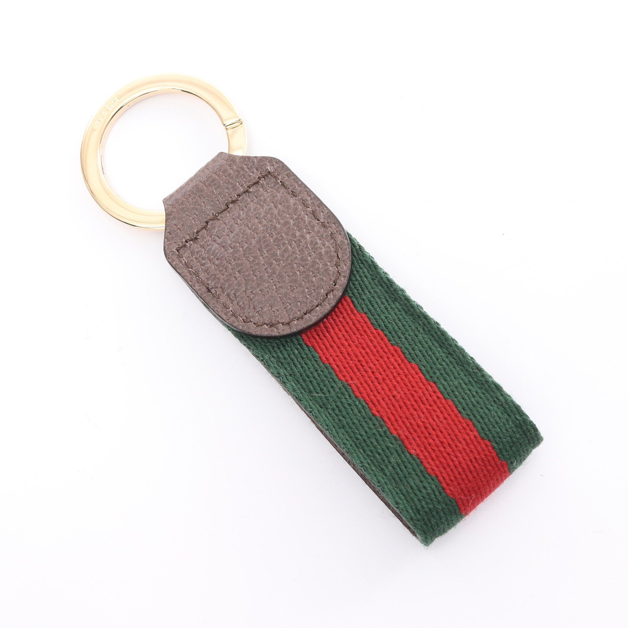 Gucci Gucci Ophidia Sherry Line Key Ring Leather Canvas Brown Multicolor Size ONE SIZE - 2 Thumbnail