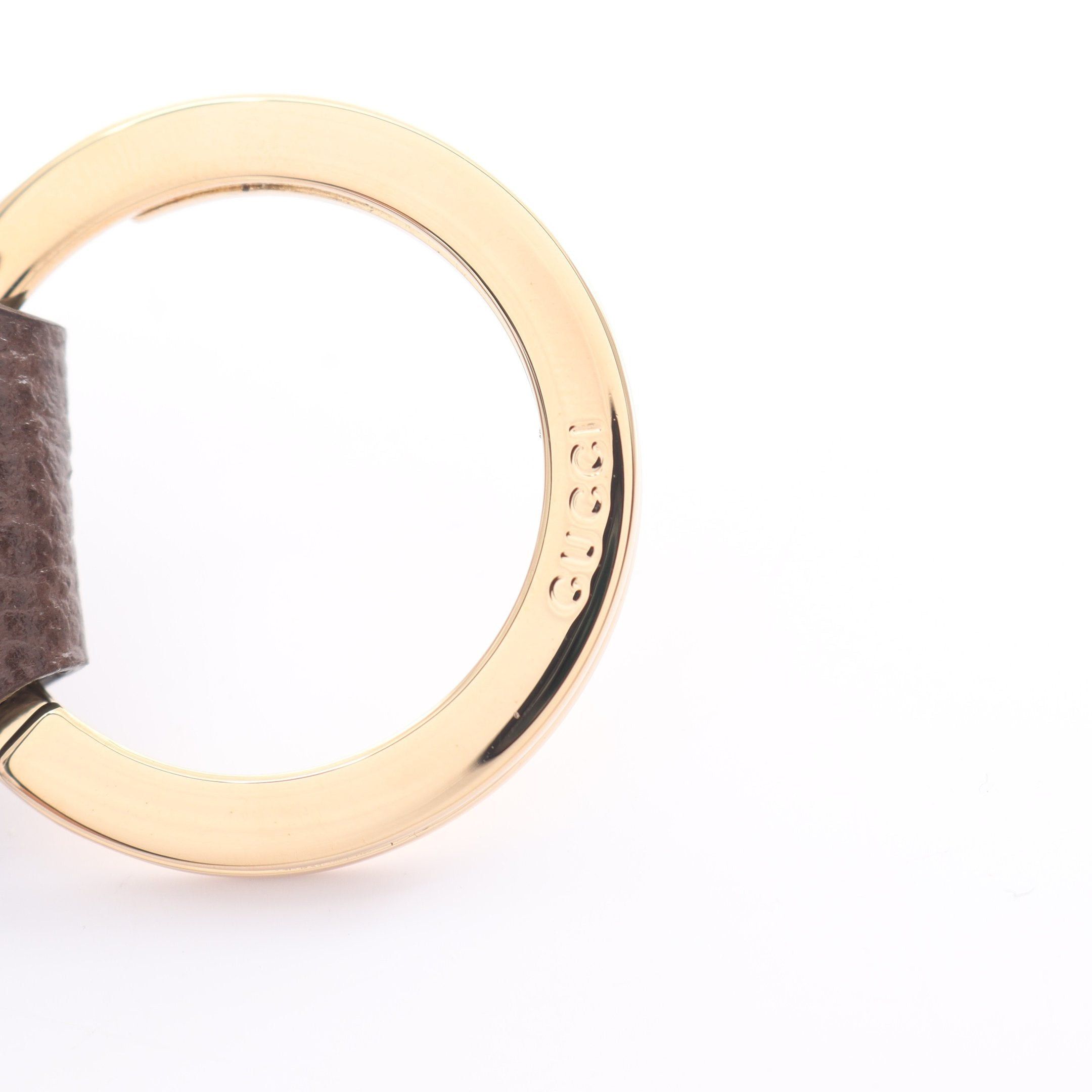 Gucci Gucci Ophidia Sherry Line Key Ring Leather Canvas Brown Multicolor Size ONE SIZE - 3 Thumbnail