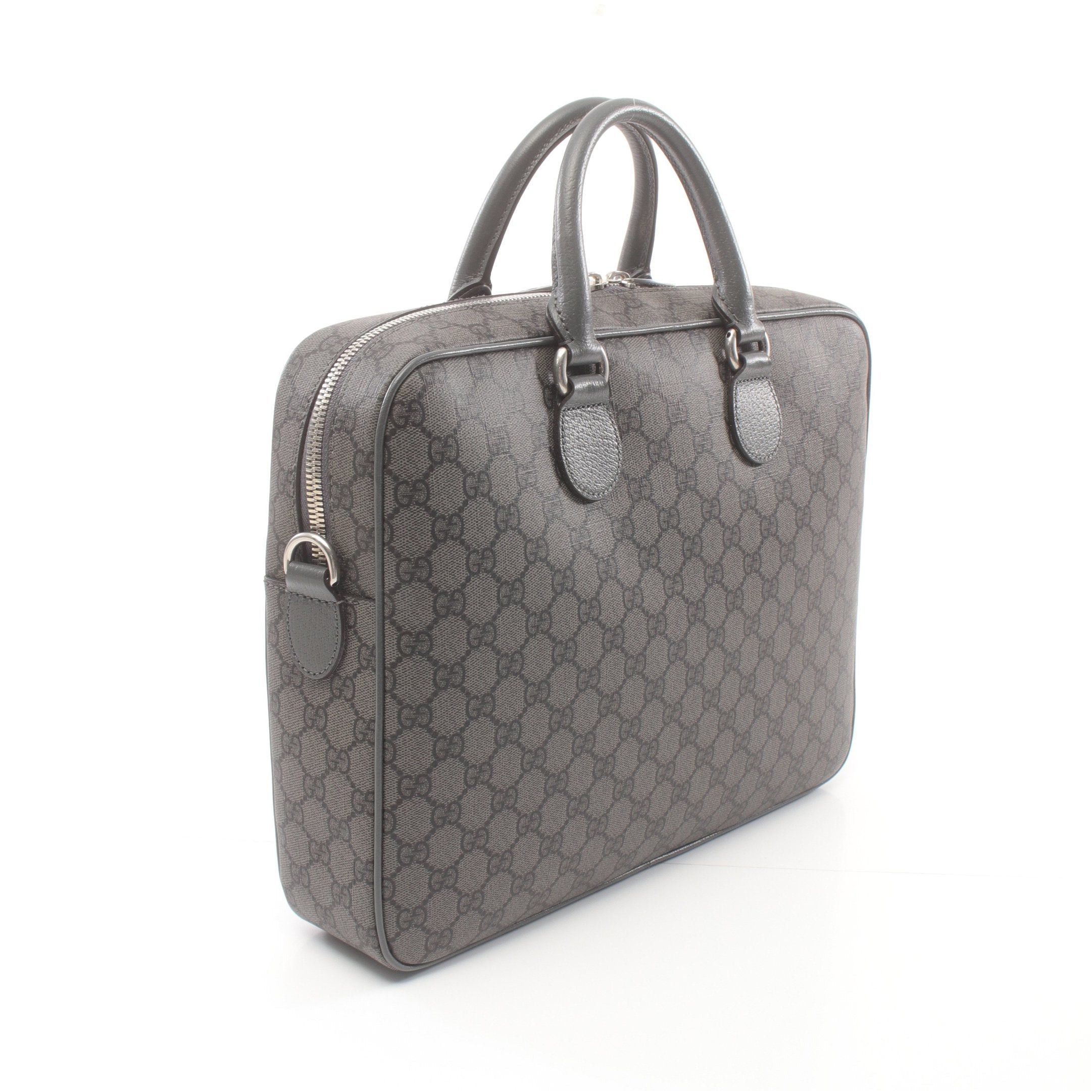 Gucci Gucci Ophidia Gg Supreme Medium Briefcase Leather Gray Size ONE SIZE - 2 Thumbnail