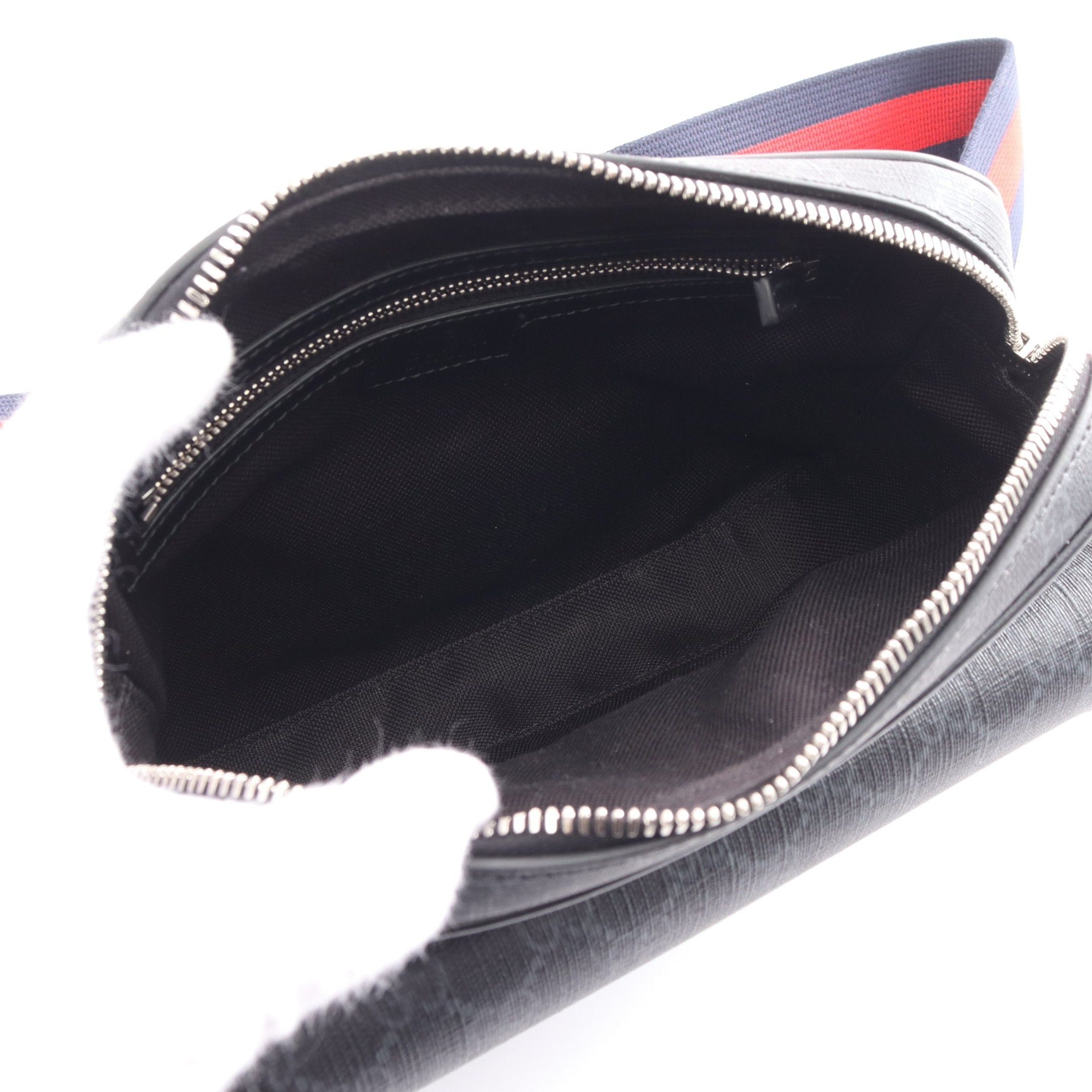 Gucci Gucci Gg Supreme Small Crossbody Shoulder Bag Leather Black Gray Size ONE SIZE - 3 Thumbnail