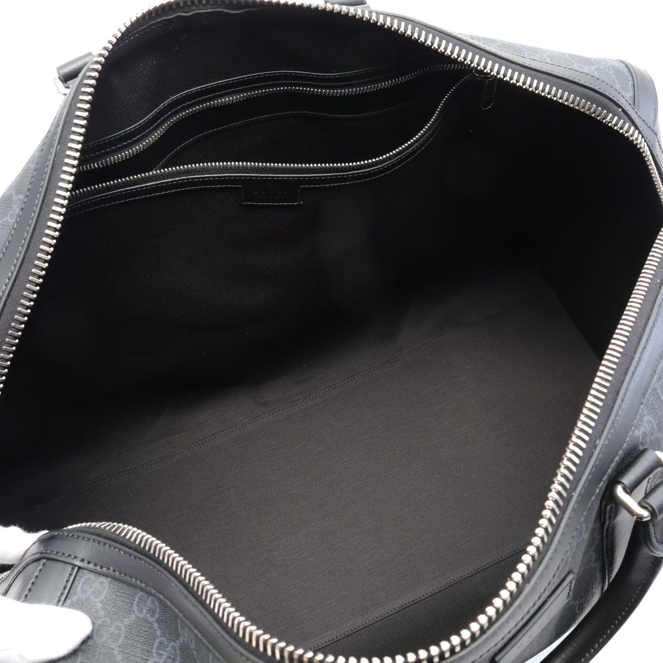 Gucci Gucci Gg Supreme Boston Bag Leather Black Size ONE SIZE - 3 Thumbnail