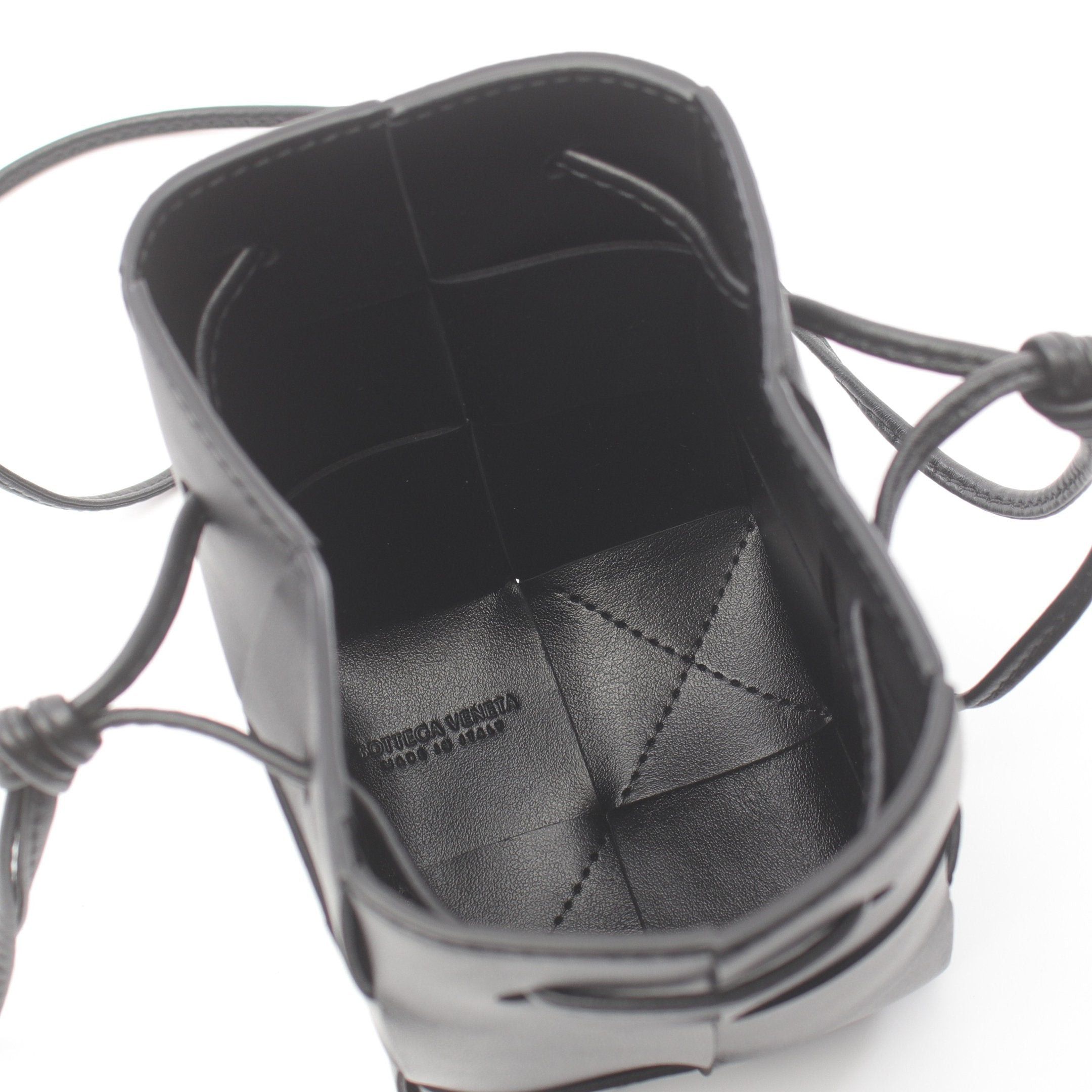 Bottega Veneta Bottega Veneta Cassette Mini Crossbody Bag Shoulder Leather Black Size ONE SIZE - 3 Thumbnail