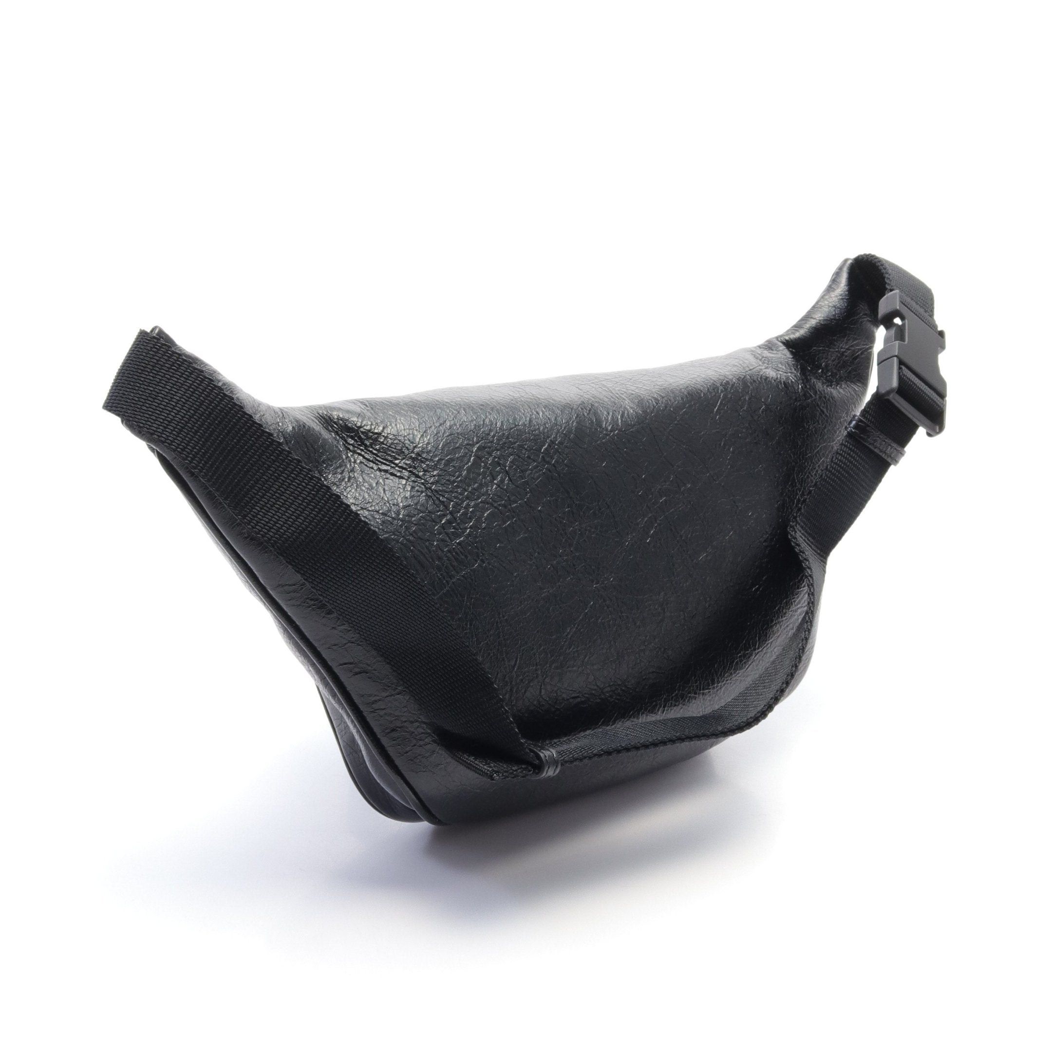 Balenciaga Balenciaga Body Bag Waist Logo Print Leather Black Size ONE SIZE - 2 Thumbnail