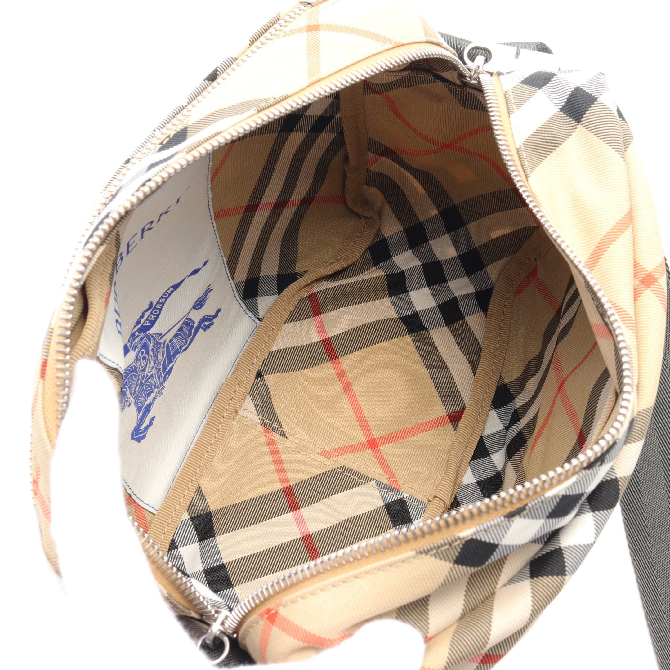 Burberry Burberry Shoulder Bag Check Canvas Beige Multicolor Size ONE SIZE - 3 Thumbnail