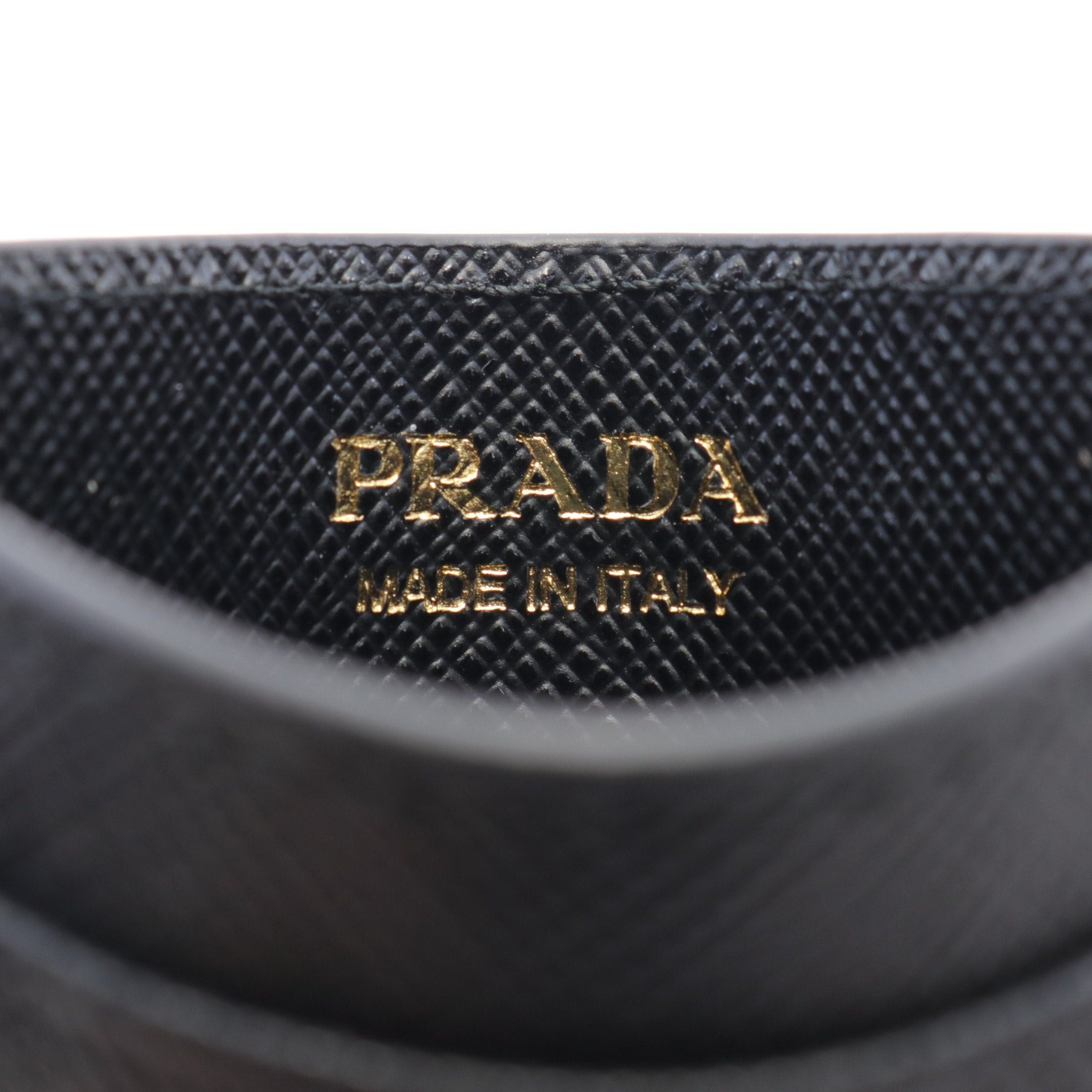 Prada Prada Saffiano Print Card Case Leather Black Size ONE SIZE - 4 Thumbnail