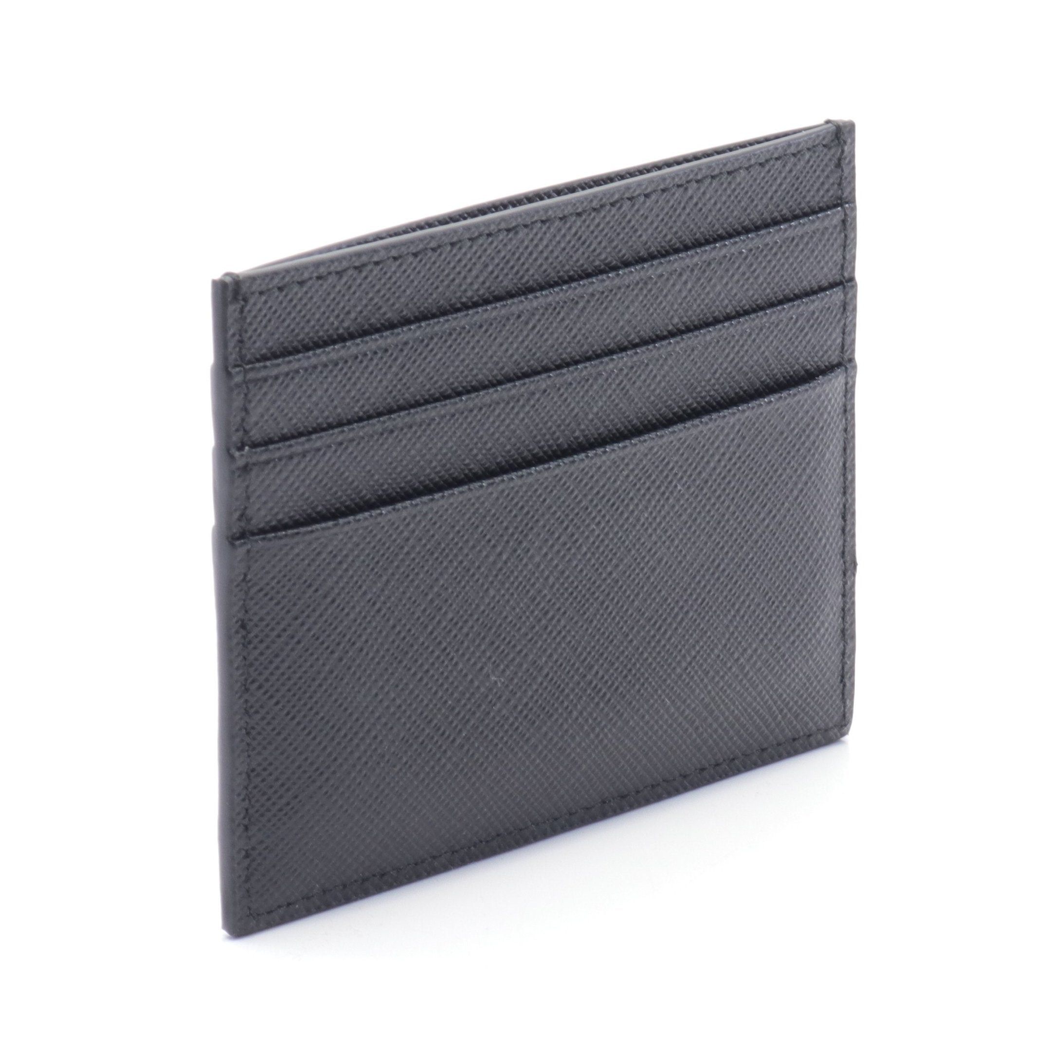 Prada Prada Saffiano Print Card Case Leather Black Size ONE SIZE - 2 Thumbnail