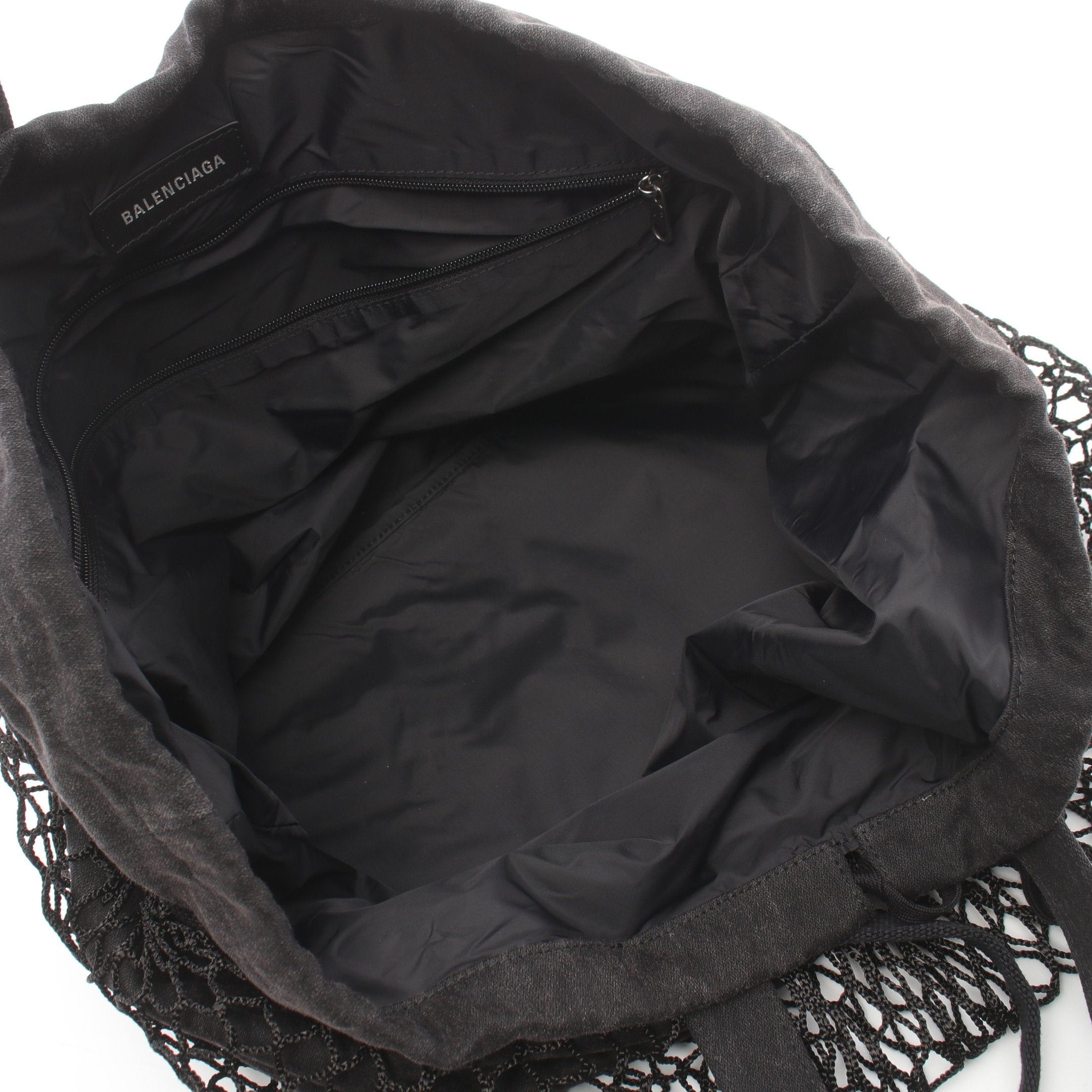 Balenciaga Balenciaga Shoulder Bag Tote Canvas Black Mesh Logo Size ONE SIZE - 3 Thumbnail