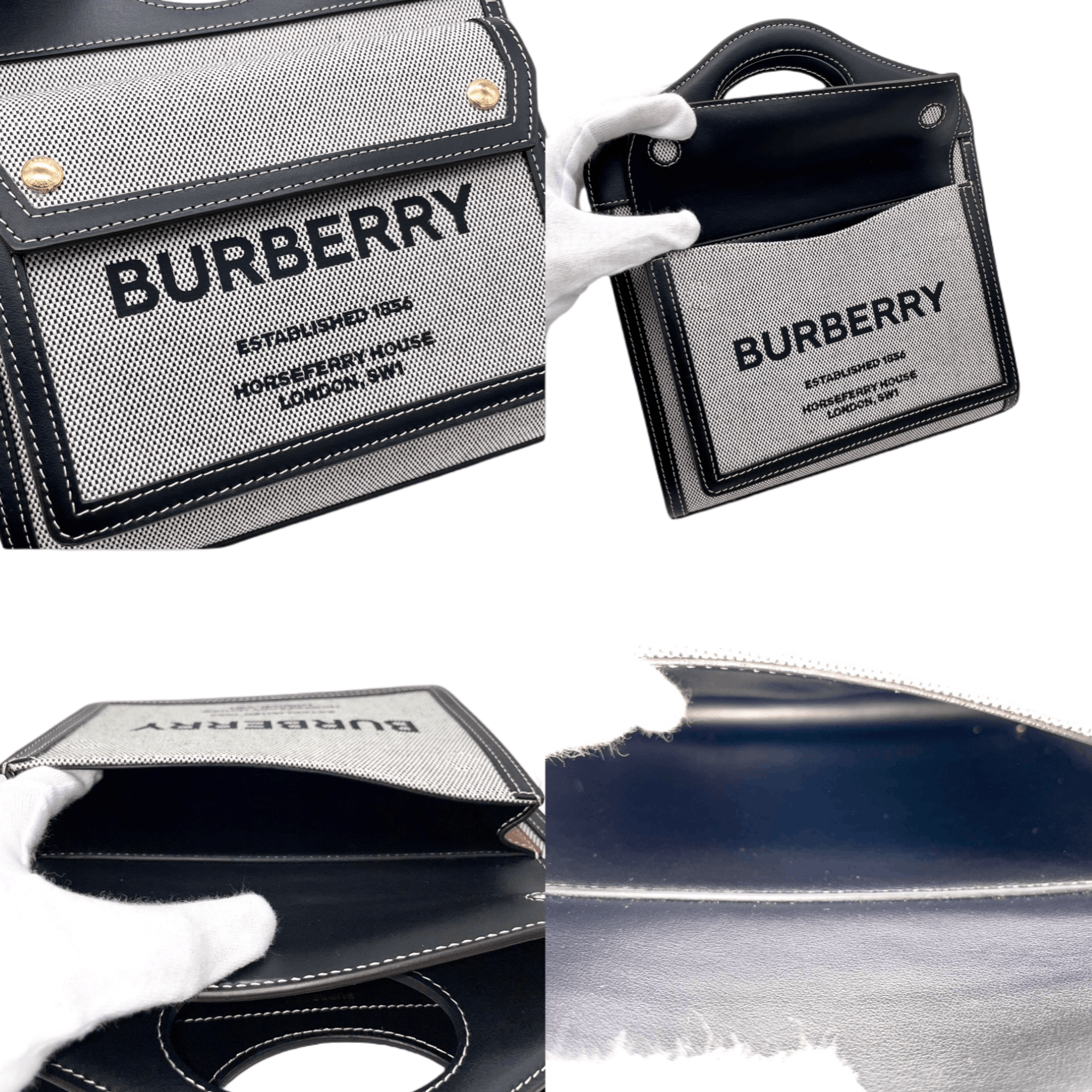 Burberry Burberry Mini Pocket Handbag With Strap Size ONE SIZE - 9 Thumbnail
