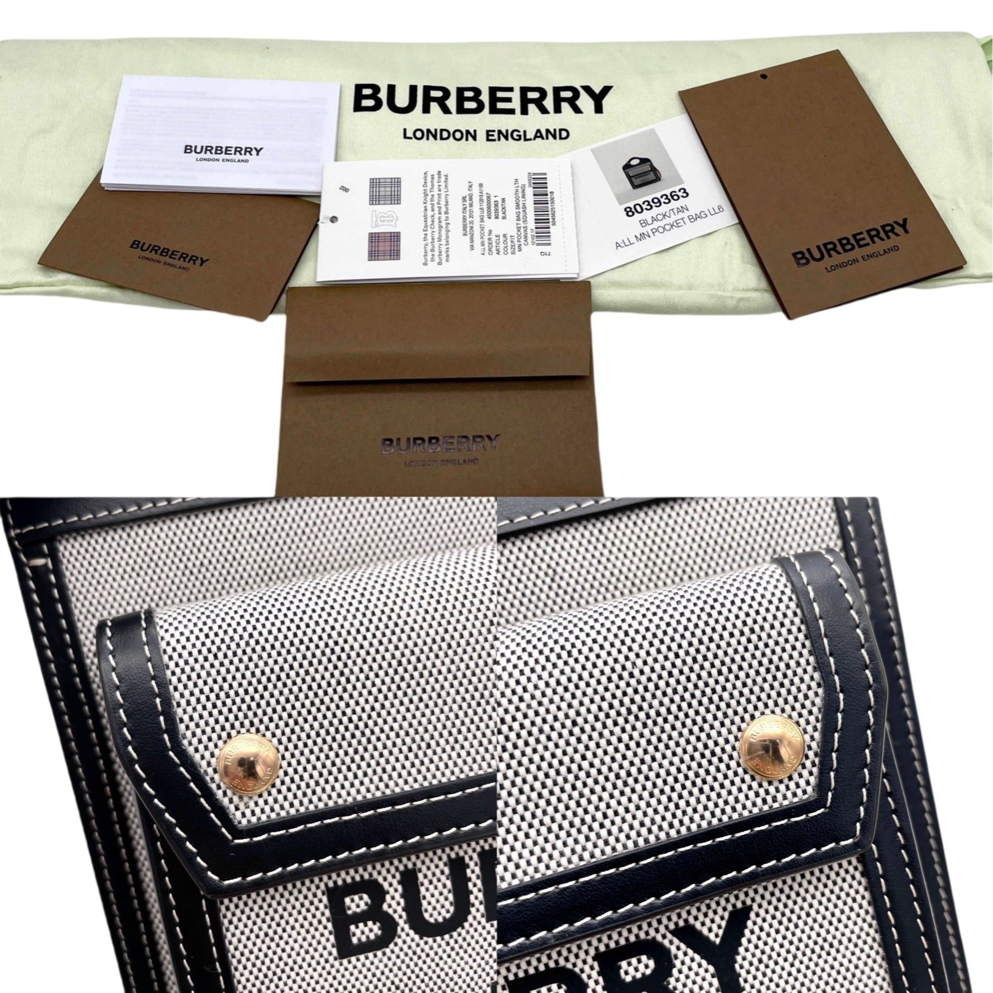 Burberry Burberry Mini Pocket Handbag With Strap Size ONE SIZE - 8 Thumbnail