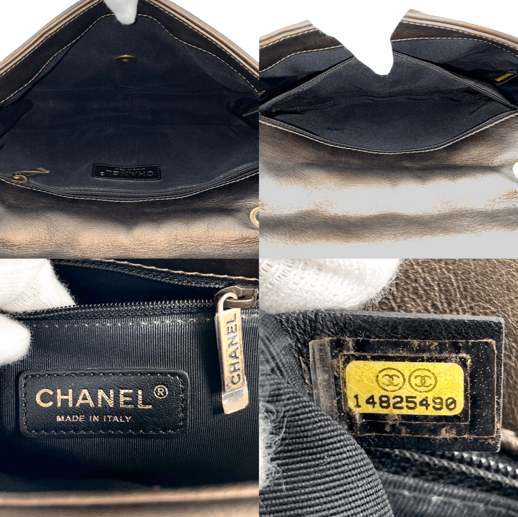 Chanel Chanel Wild Stitch Matelasse Coco Mark Double Chain Flap Bag Gold Size ONE SIZE - 17 Thumbnail
