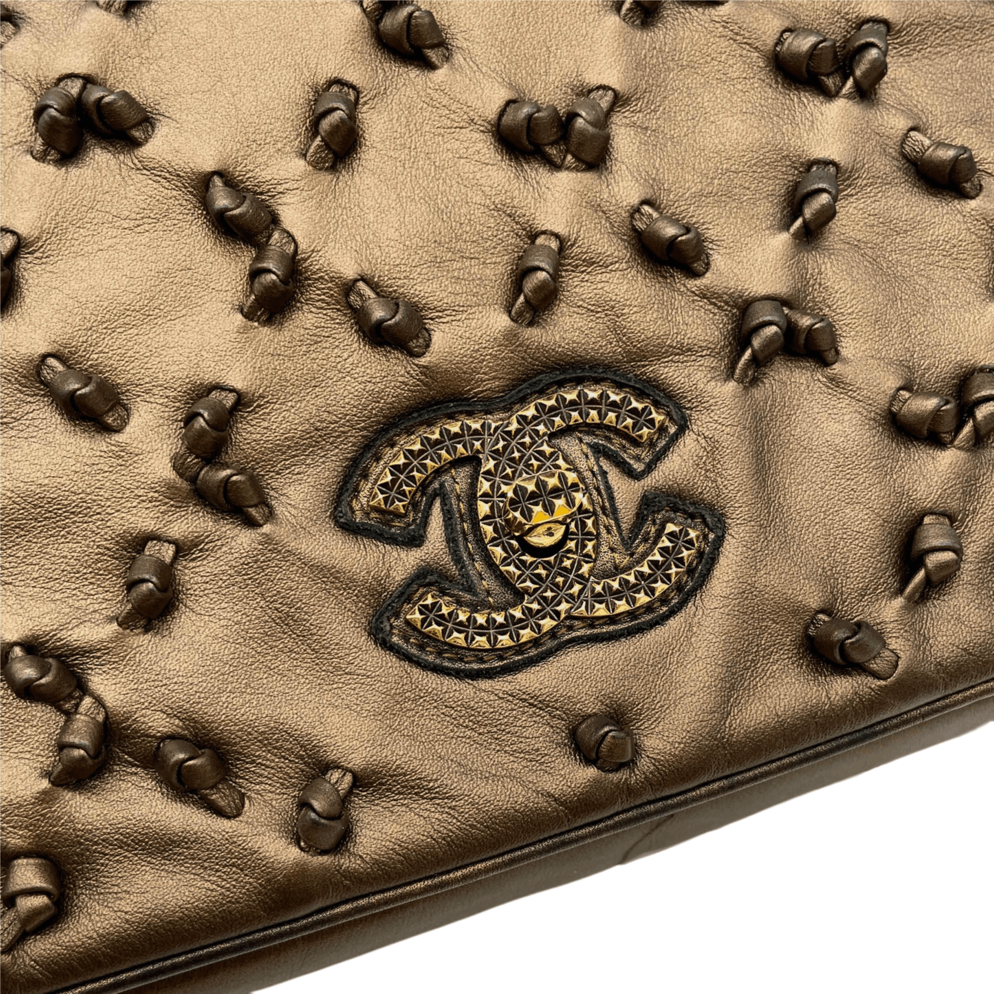 Chanel Chanel Wild Stitch Matelasse Coco Mark Double Chain Flap Bag Gold Size ONE SIZE - 5 Thumbnail
