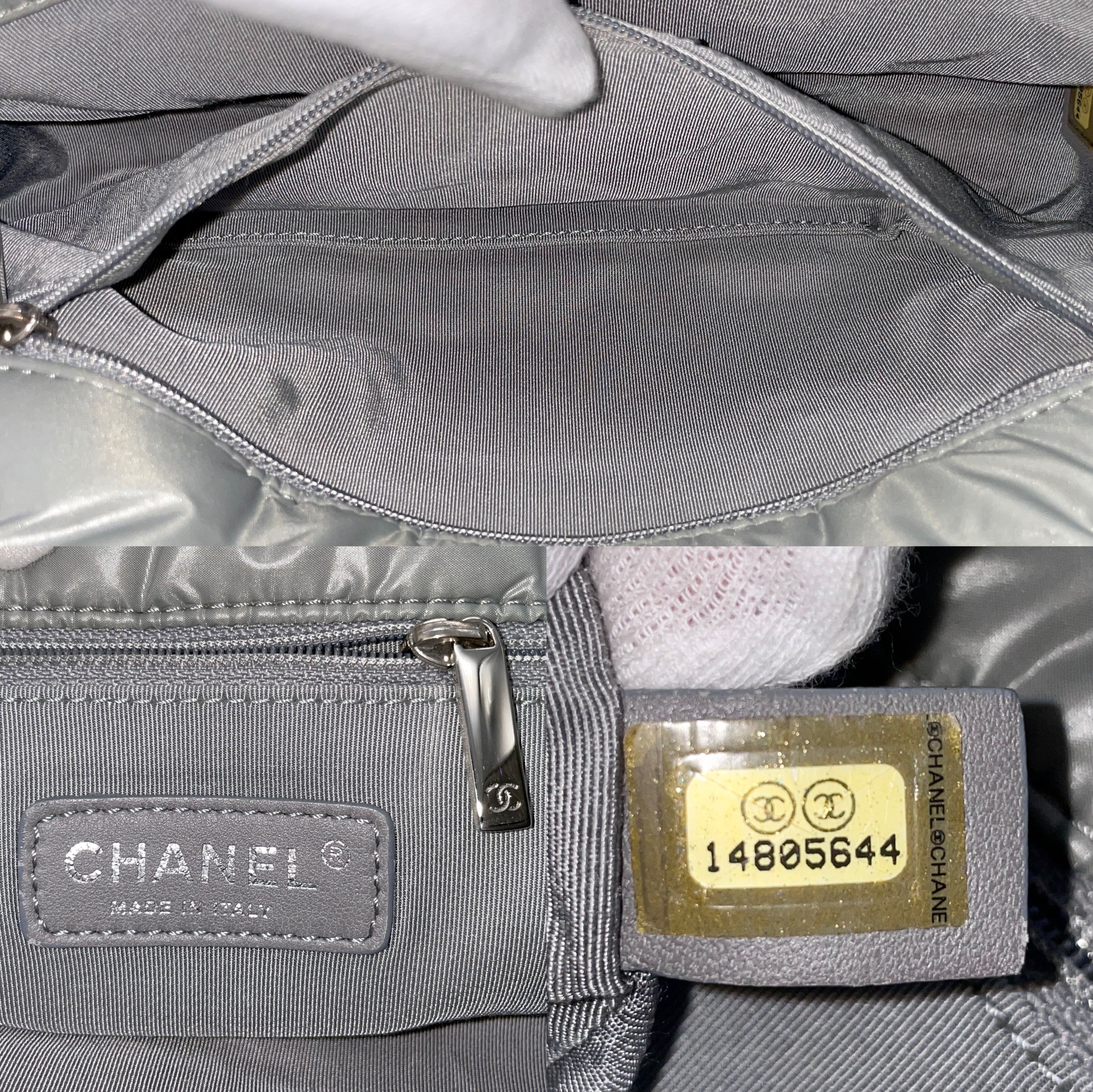 Chanel Chanel Wild Stitch Matelasse Coco Mark Double Chain Flap Bag Grey Size ONE SIZE - 12 Thumbnail