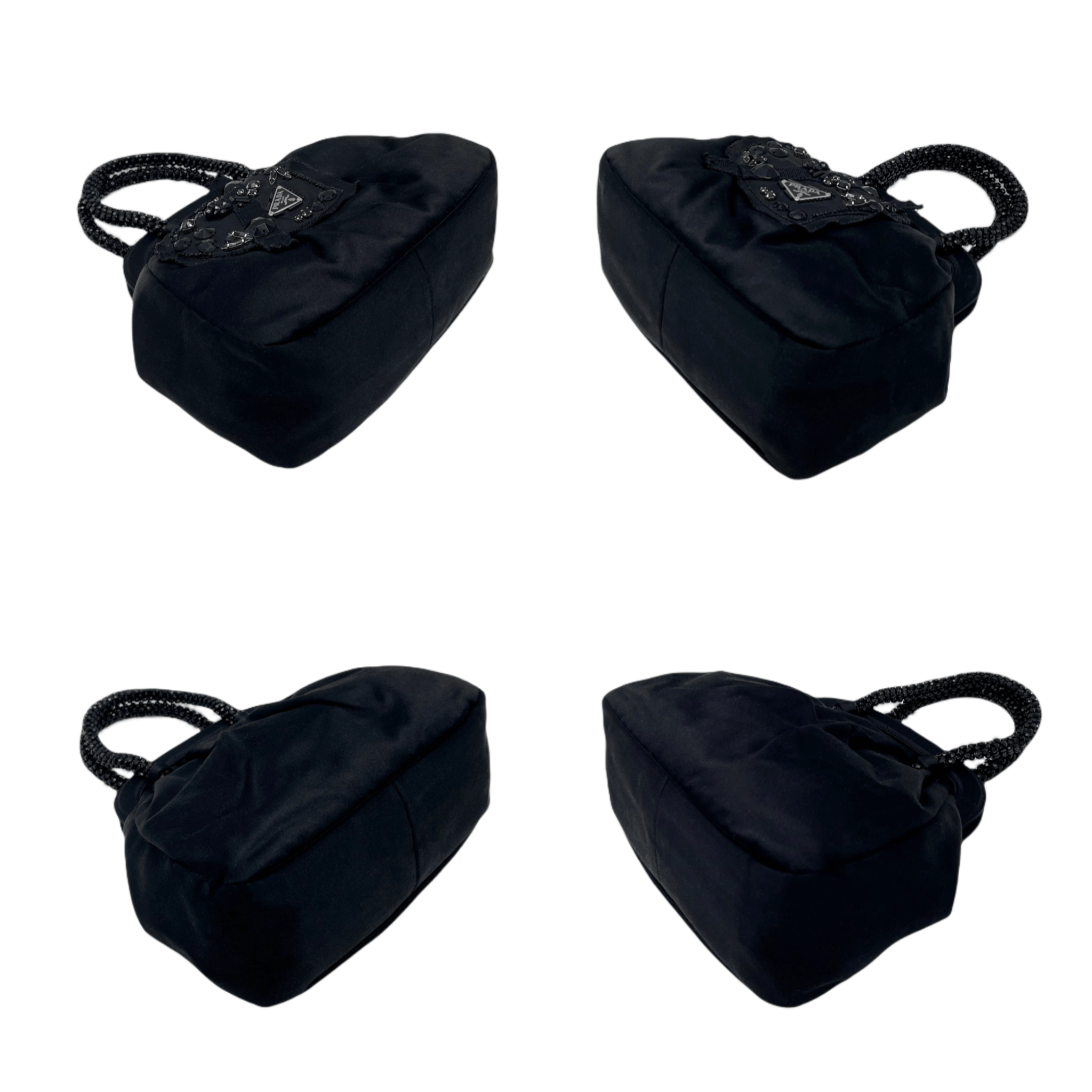 Prada Prada Triangle Logo Bead Embroidered Handbag Size ONE SIZE - 9 Thumbnail