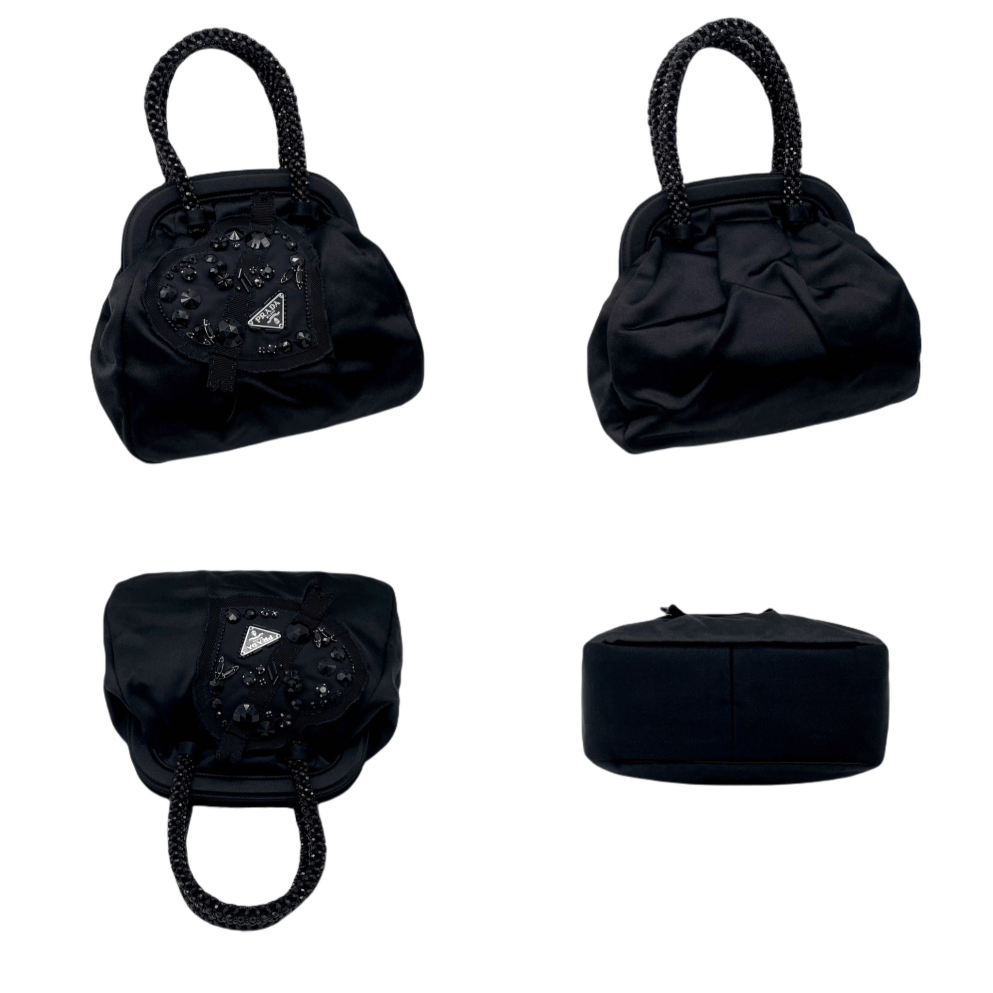 Prada Prada Triangle Logo Bead Embroidered Handbag Size ONE SIZE - 10 Thumbnail