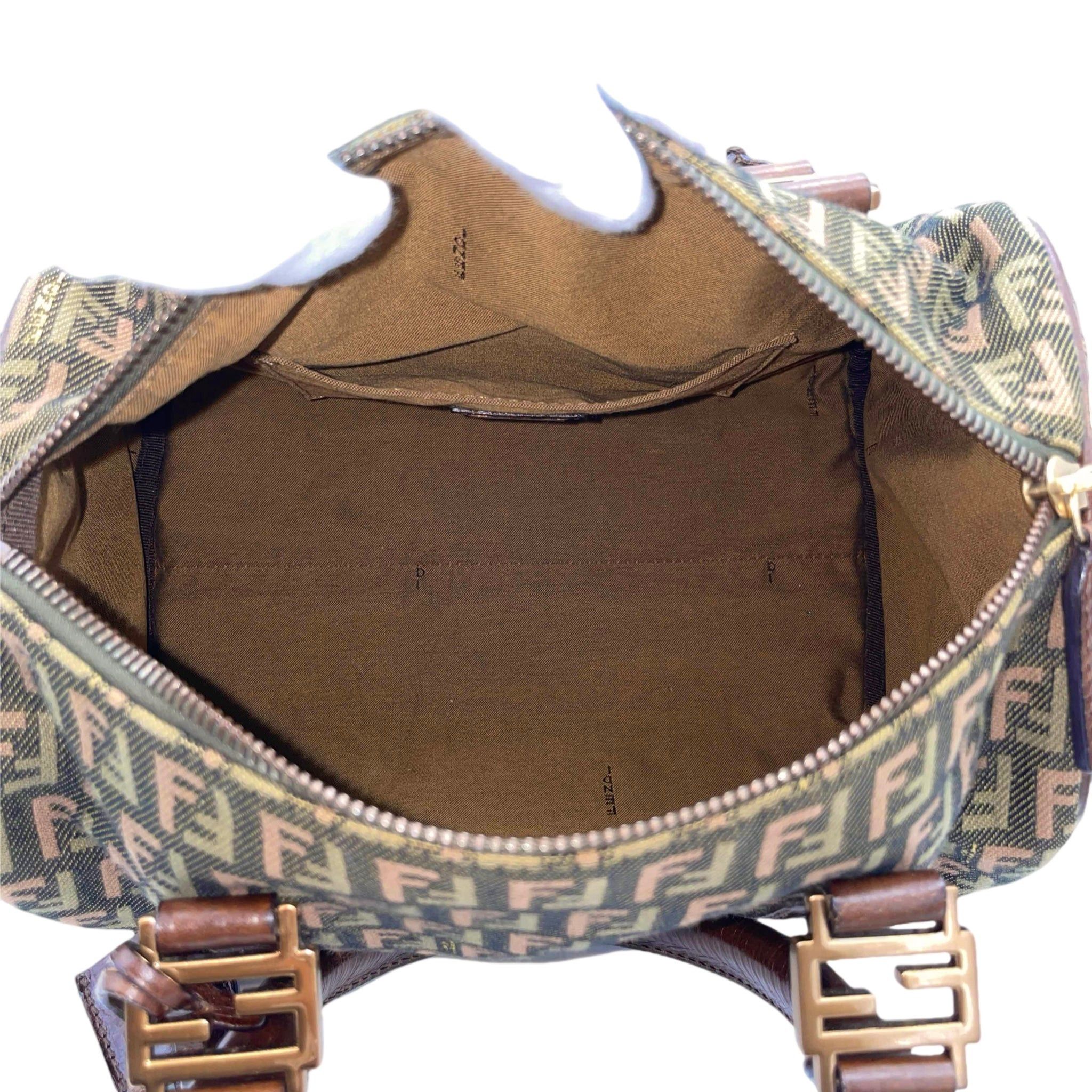 Fendi Fendi Zucchino Logo Boston Handbag Pm Size ONE SIZE - 11 Thumbnail
