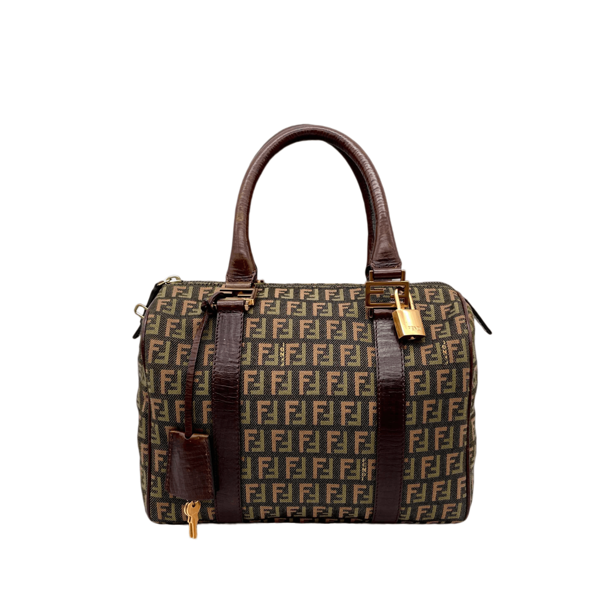 Fendi Fendi Zucchino Logo Boston Handbag Pm Size ONE SIZE - 4 Thumbnail