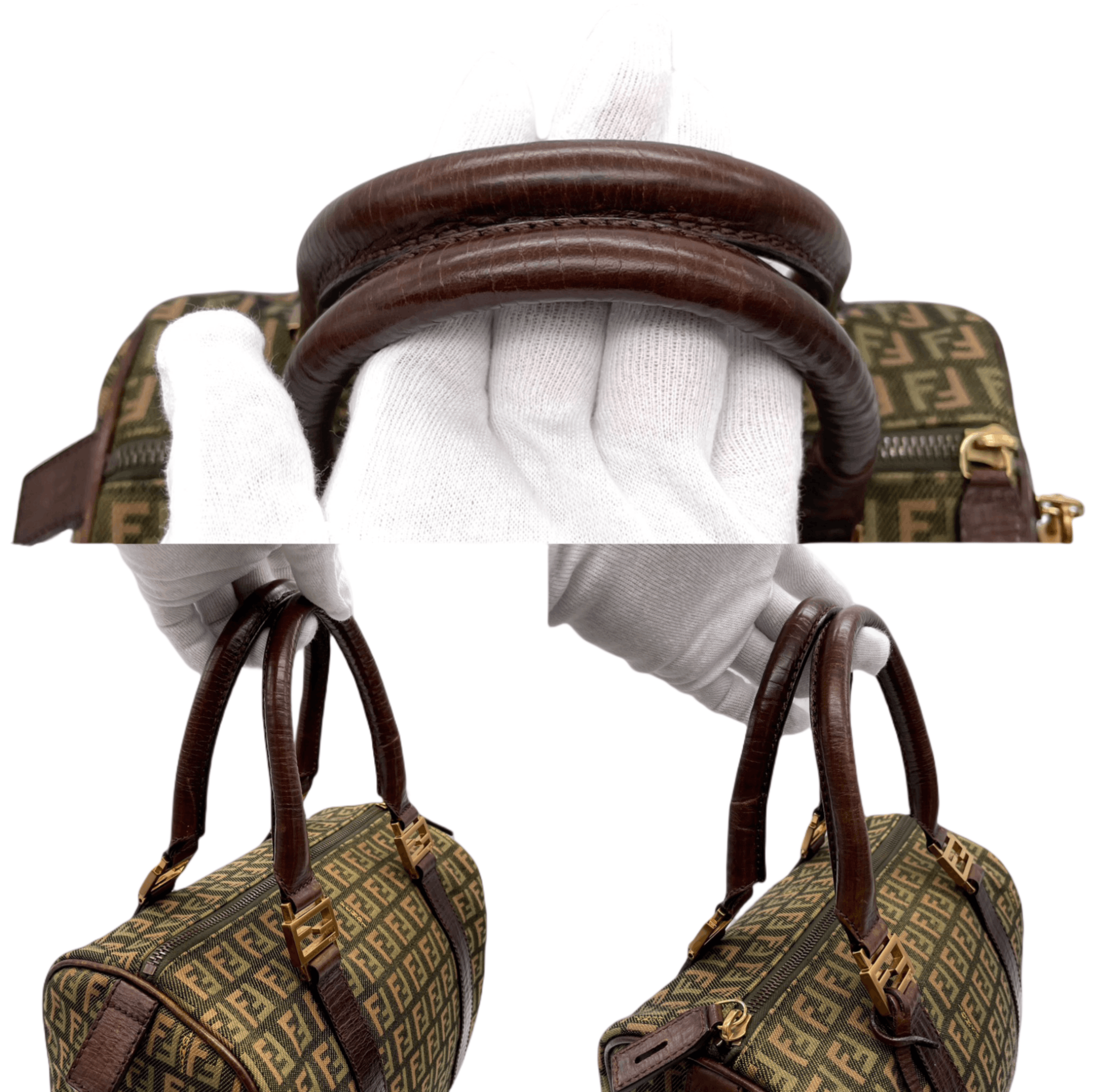 Fendi Fendi Zucchino Logo Boston Handbag Pm Size ONE SIZE - 10 Thumbnail