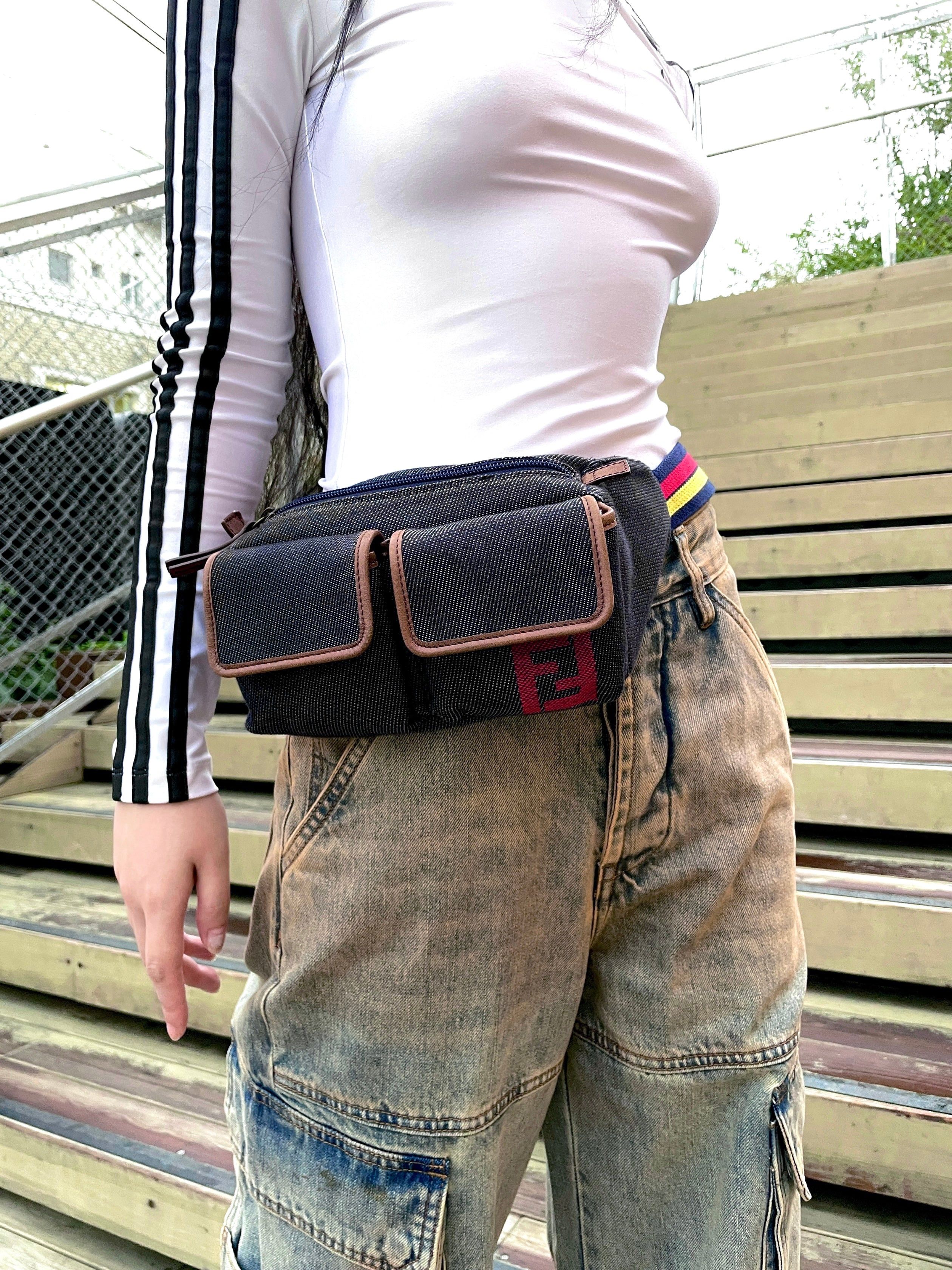 Fendi Fendi Ff Denim Waist Bag Size ONE SIZE - 3 Thumbnail
