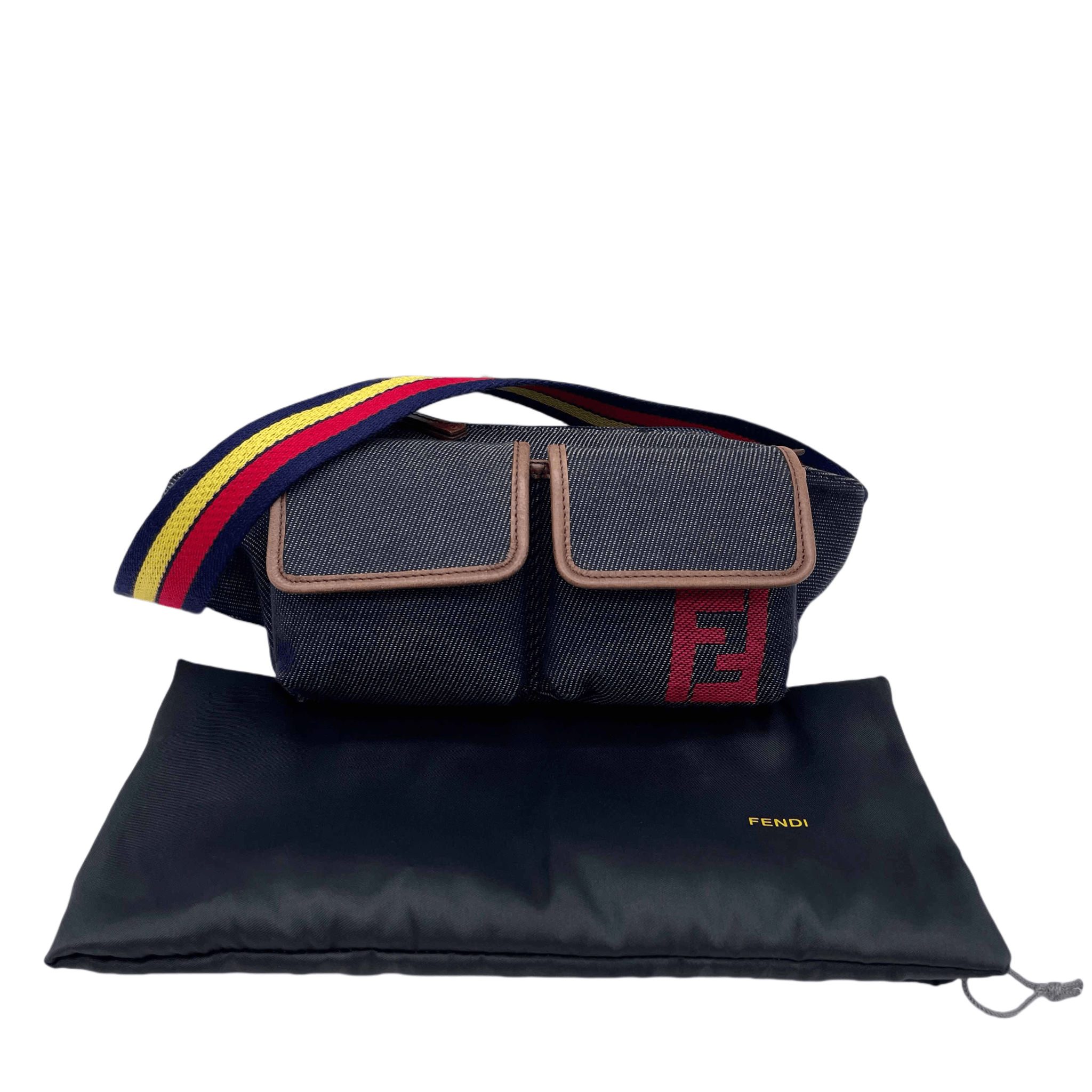 Fendi Fendi Ff Denim Waist Bag Size ONE SIZE - 4 Thumbnail