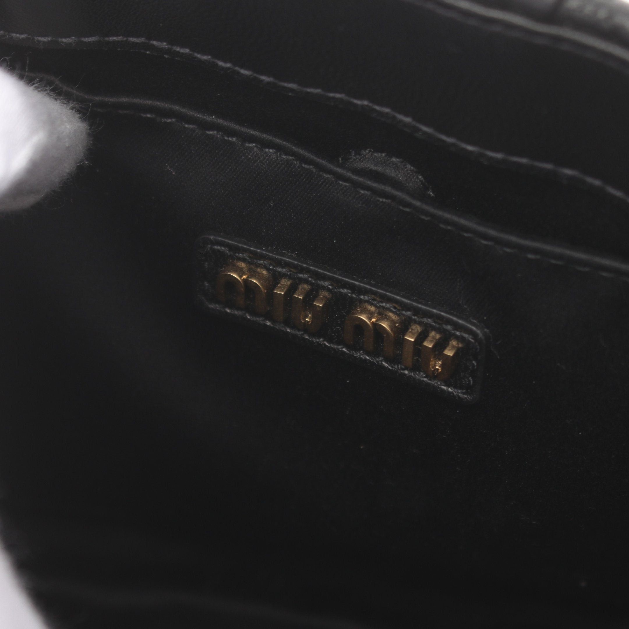 Miu Miu Miu Miu Matelasse Handbag Leather Black Size ONE SIZE - 4 Thumbnail