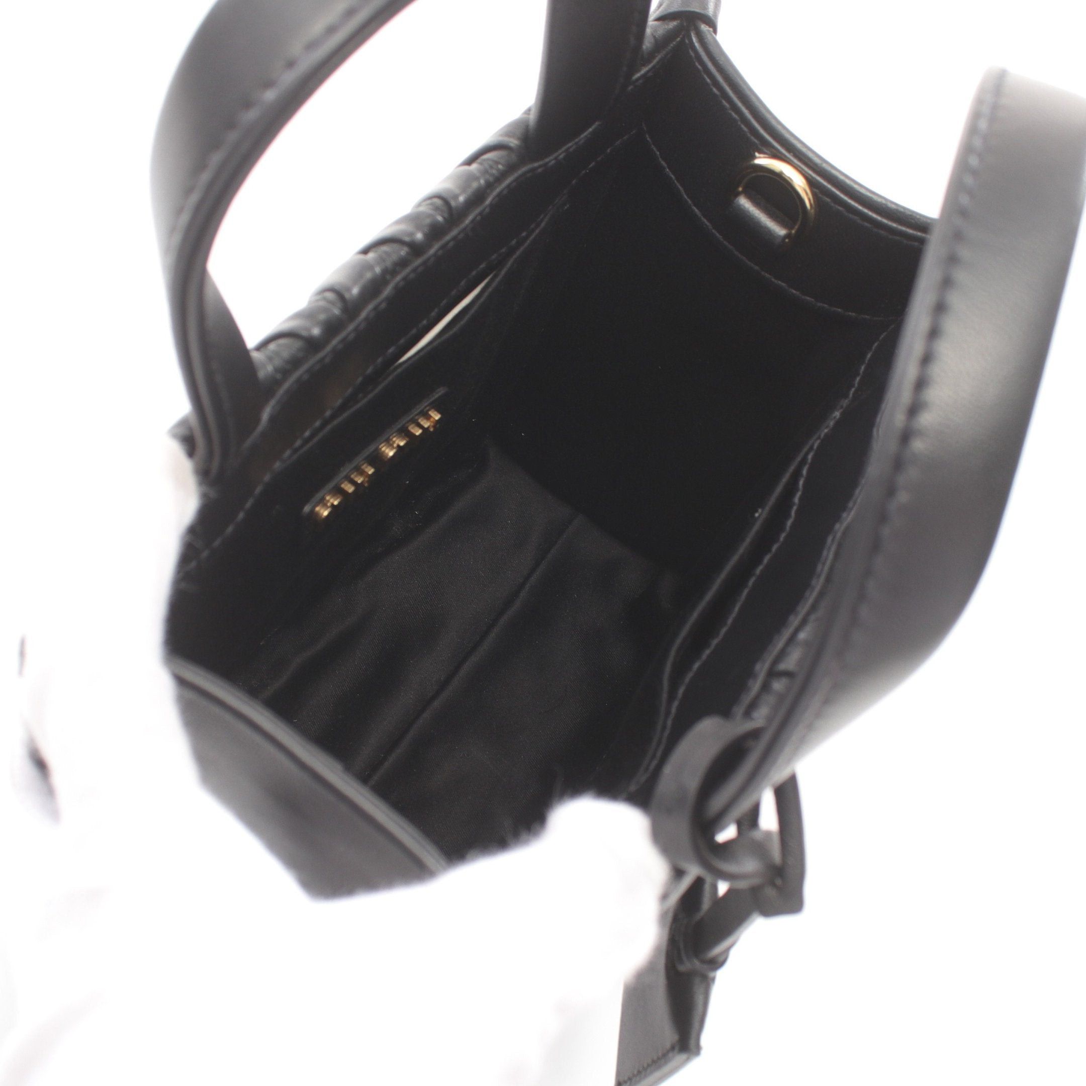 Miu Miu Miu Miu Matelasse Handbag Leather Black Size ONE SIZE - 3 Thumbnail