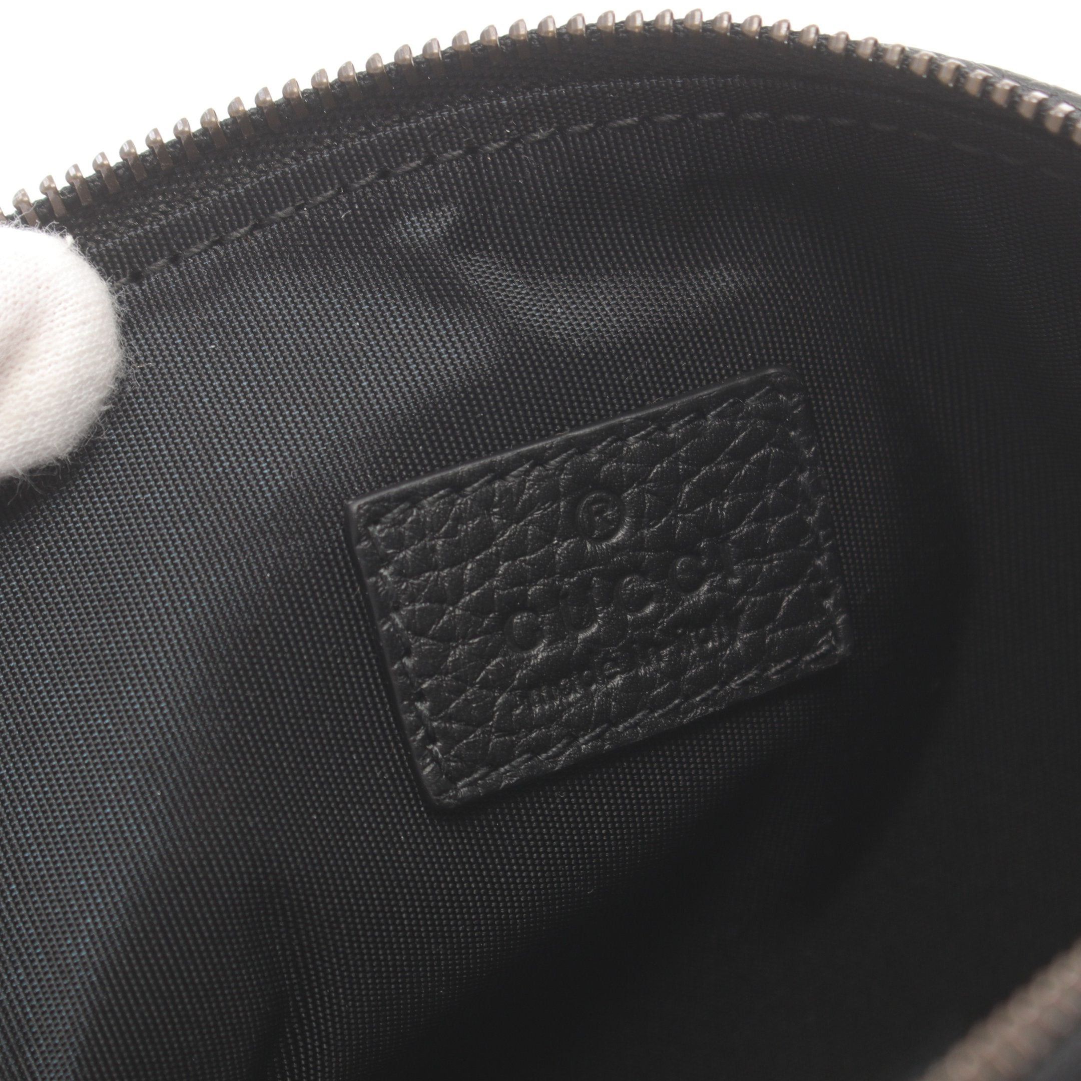 Gucci Gucci Double G Pouch Leather Black Size ONE SIZE - 4 Thumbnail